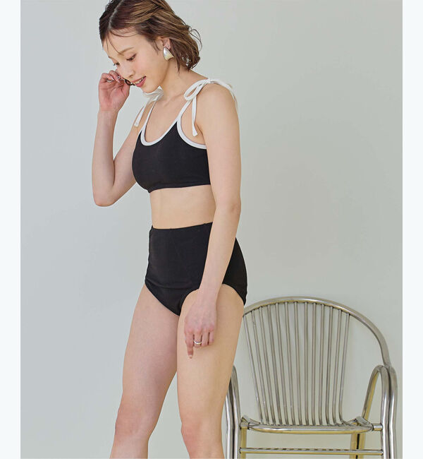 SEA DRESS「パイピングデザインハイウエストビキニ/水着」|ビキニ|