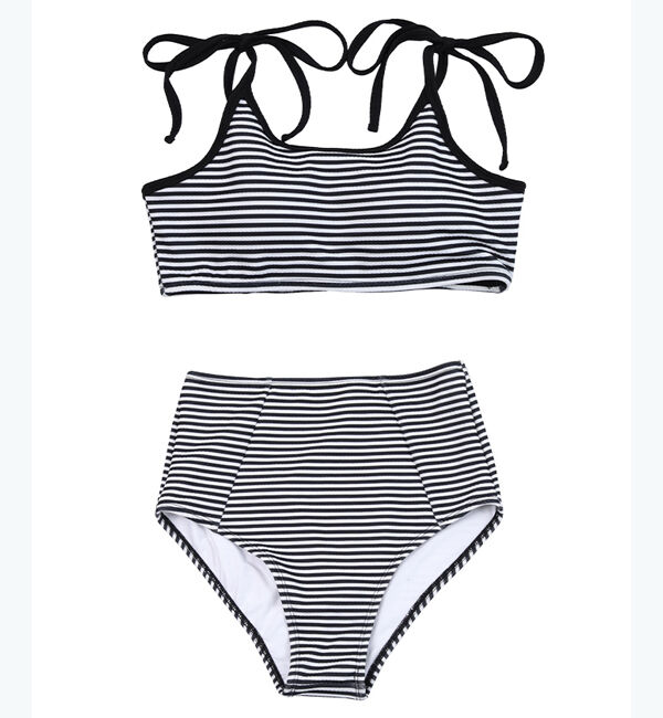 SEA DRESS「パイピングデザインハイウエストビキニ/水着」|ビキニ|