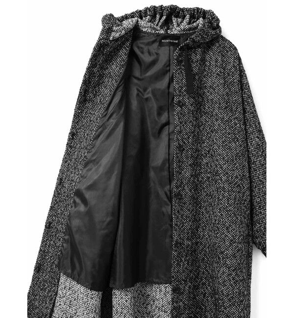 mizuiro ind「mizuiro ind ウールブレンドフードコート」|ミリタリー・モッズコート|