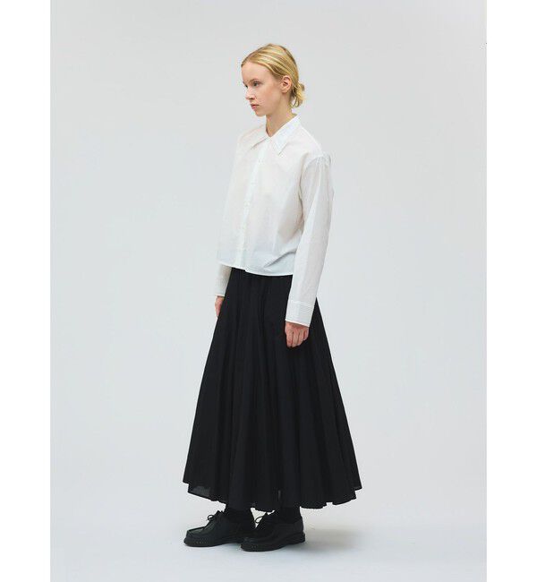 mizuiro ind「mizuiro ind ピンタックカラーシャツ」|シャツ・ブラウス|