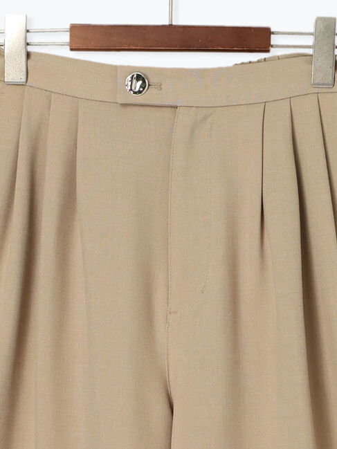 Te chichi「金釦麻調タックガウチョパンツ（セットアップ可）」|その他|