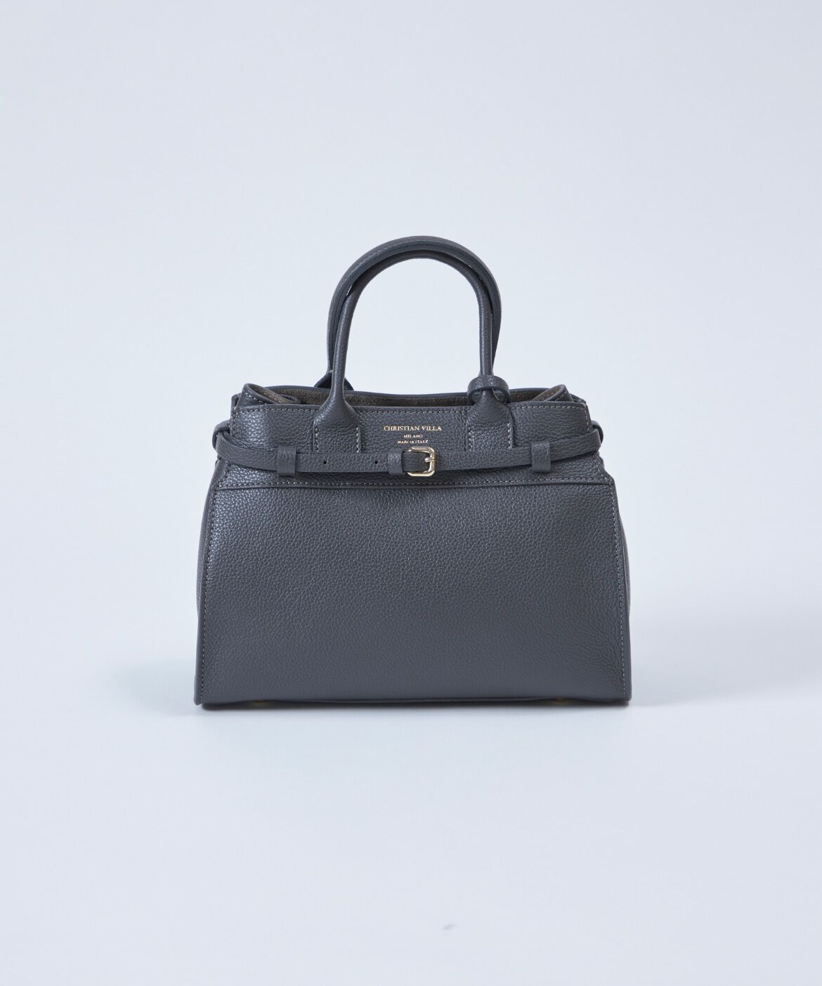 INED「《SUPERIOR CLOSET》ポーチ付きミニレザートートバッグ《CHRISTIAN VILLA》」|トートバッグ|グレー1
