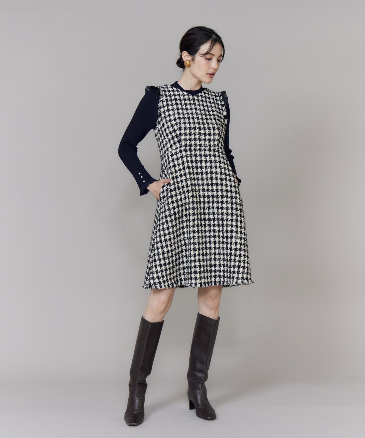 Maglie le cassetto「ハイネックリブプルオーバー」|ニット・セーター|