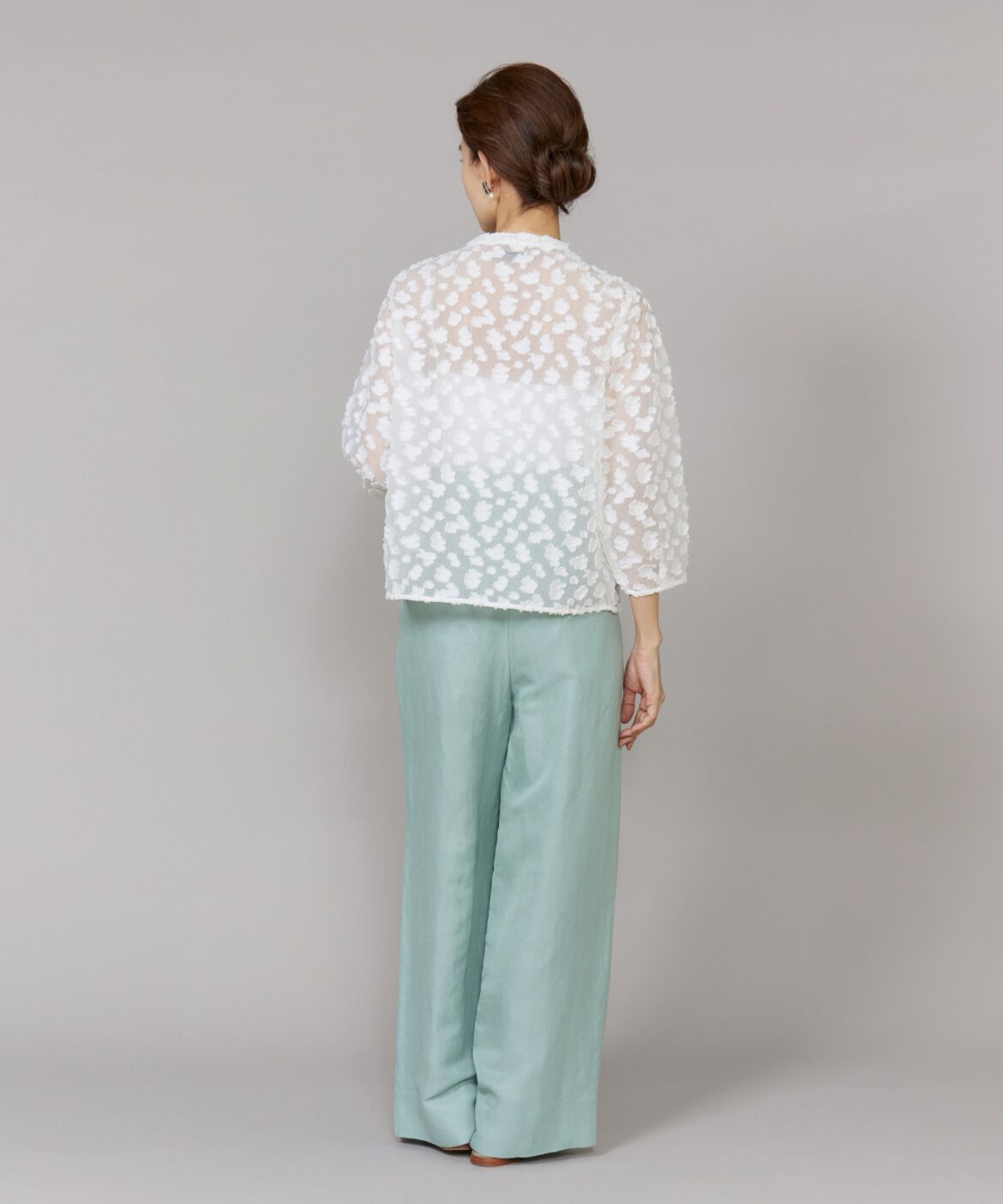 Le Souk「《大きいサイズ》カットジャカードブラウス」|シャツ・ブラウス|