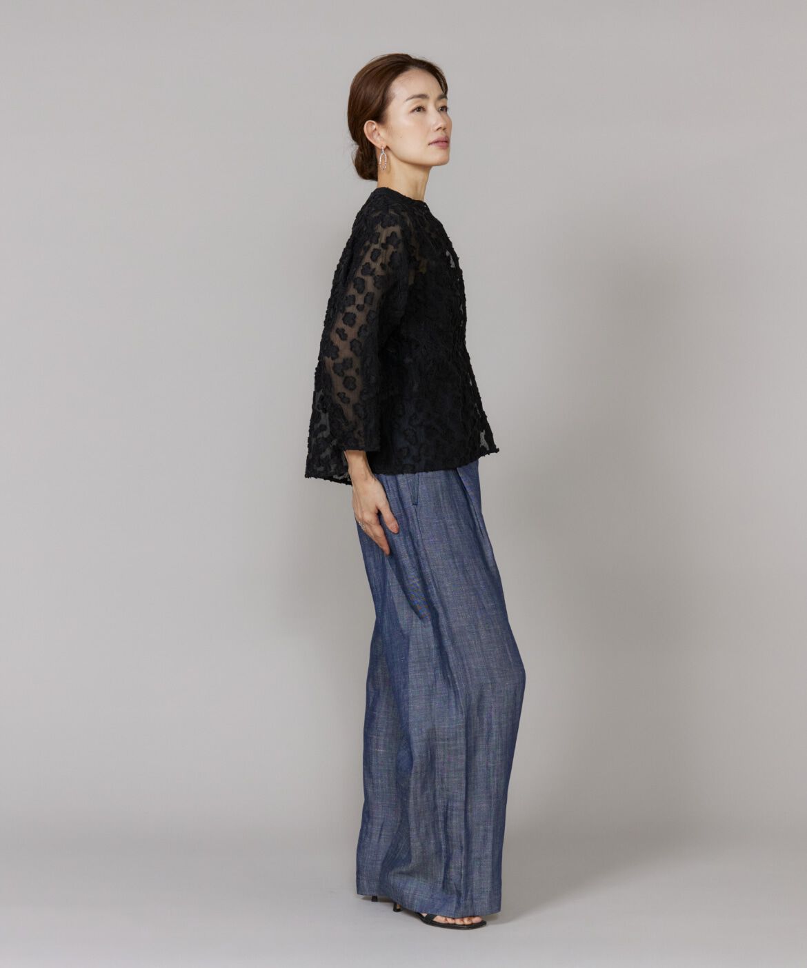 Le Souk「《大きいサイズ》カットジャカードブラウス」|シャツ・ブラウス|