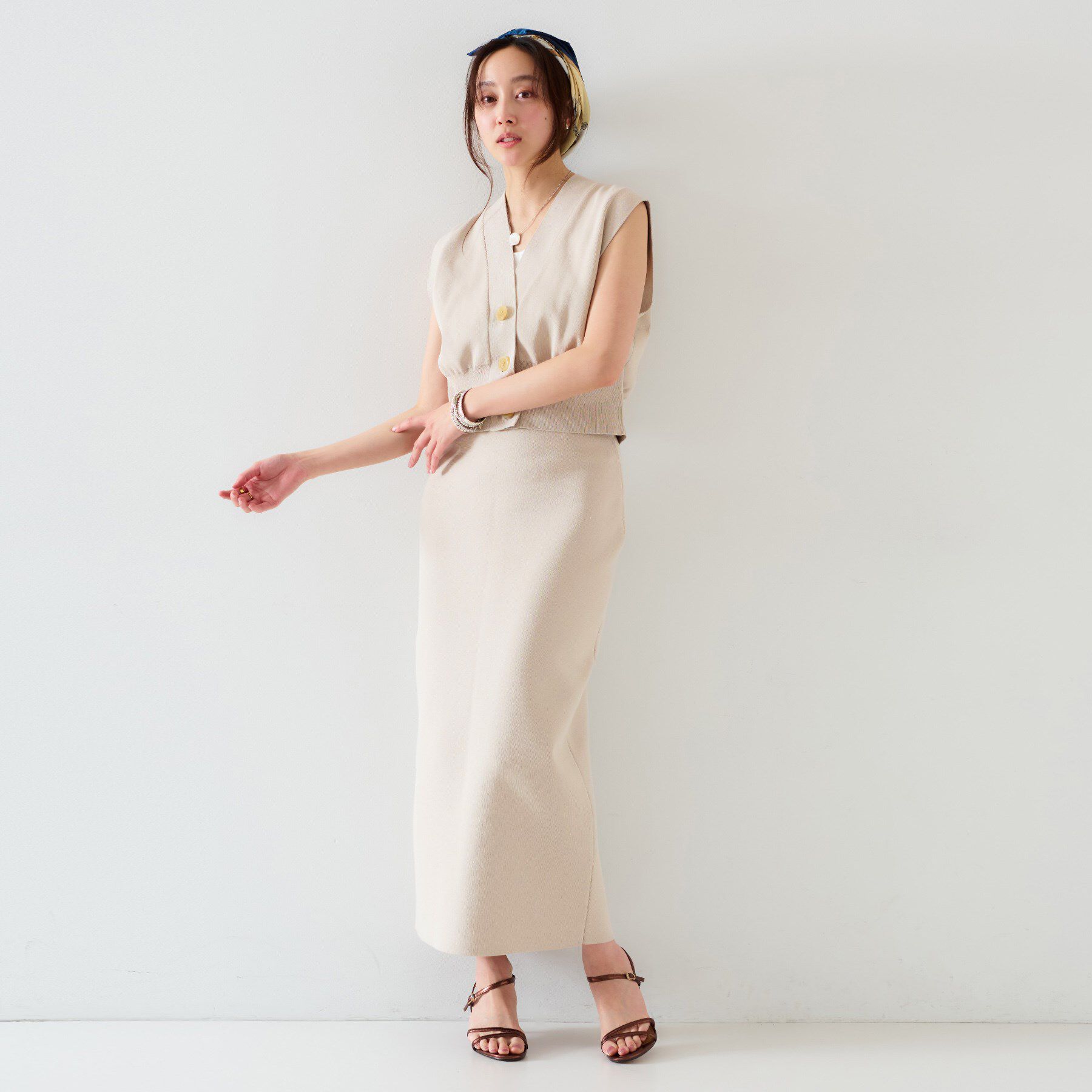 UNTITLED「【セットアップ可能】ペンシルニットスカート」|スカート|