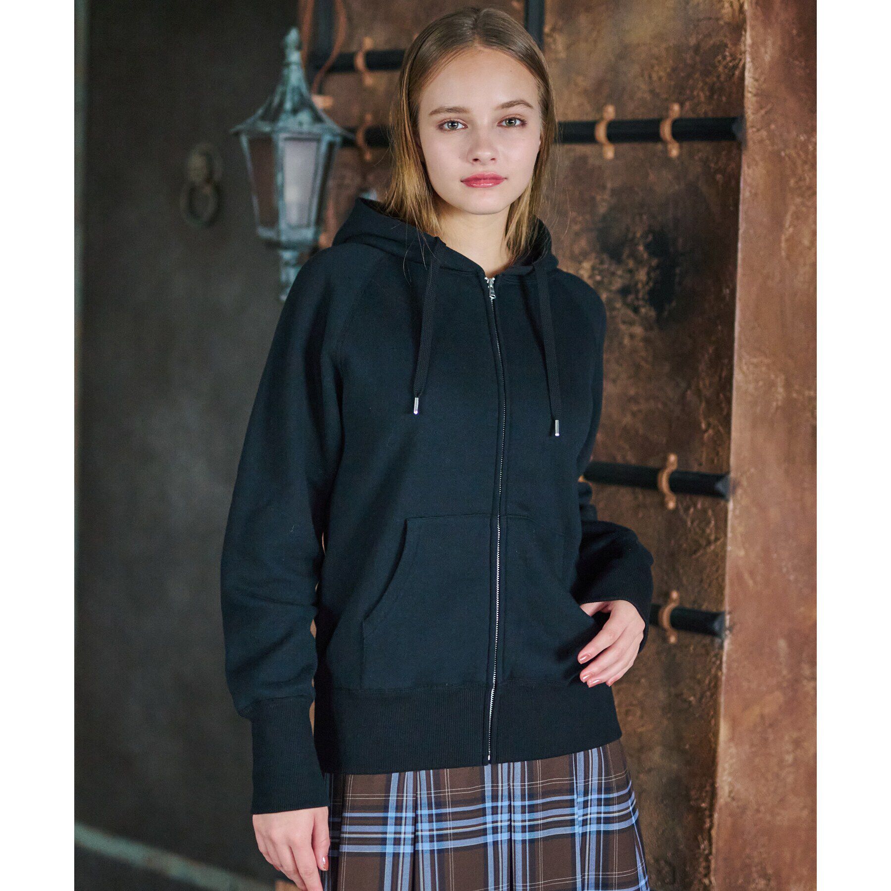 DRESSTERIOR「ソフトバックフリースジップアップ」|パーカー|