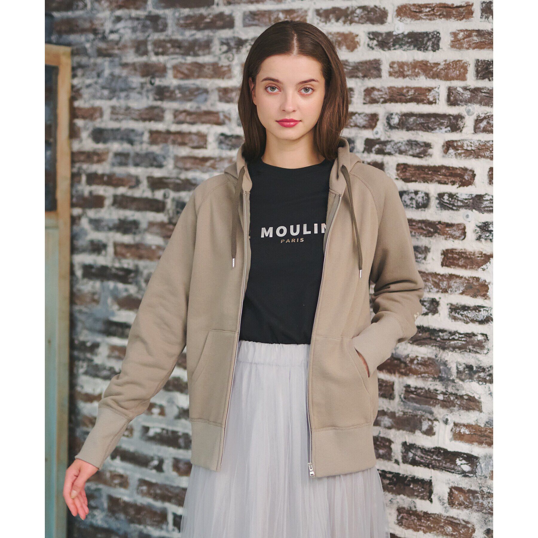 DRESSTERIOR「ソフトバックフリースジップアップ」|パーカー|