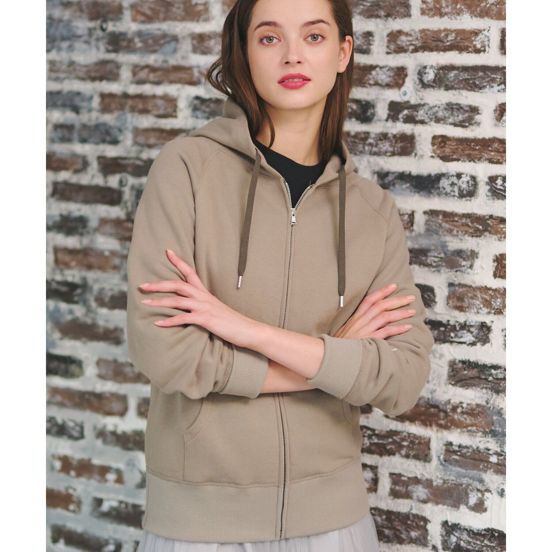 DRESSTERIOR「ソフトバックフリースジップアップ」|パーカー|