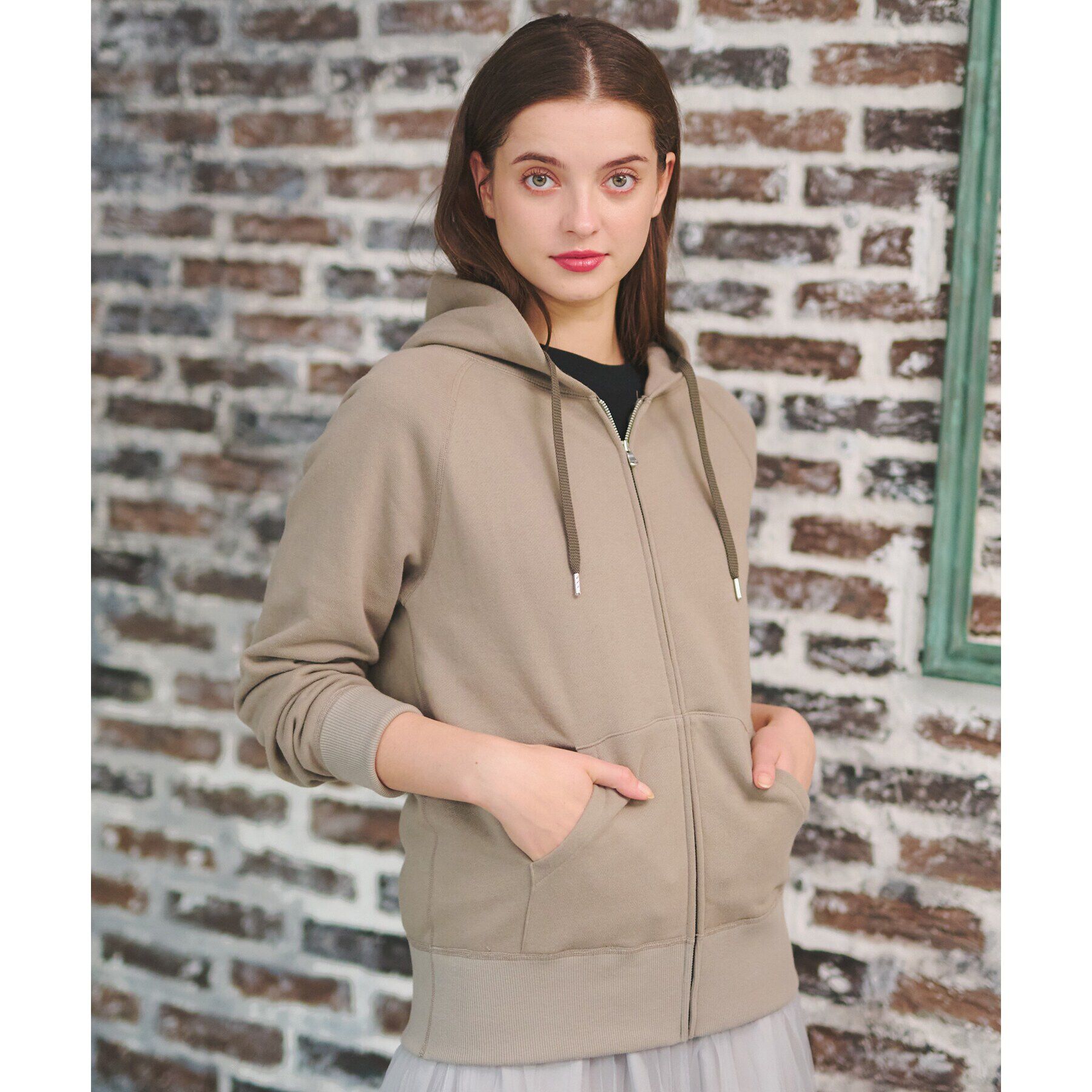 DRESSTERIOR「ソフトバックフリースジップアップ」|パーカー|