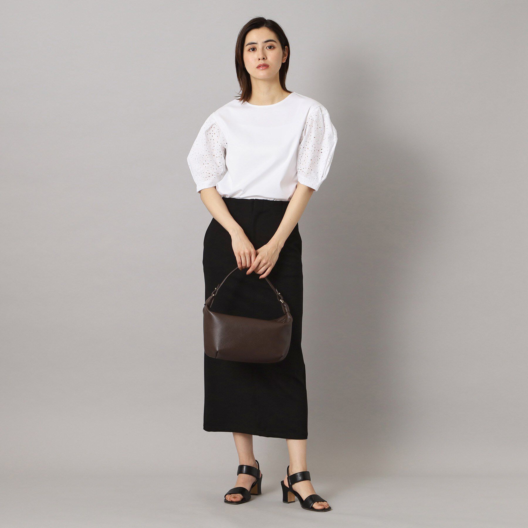 DRESSTERIOR「【接触冷感/UVカット】レーススリーブカットソー」|Tシャツ・カットソー|