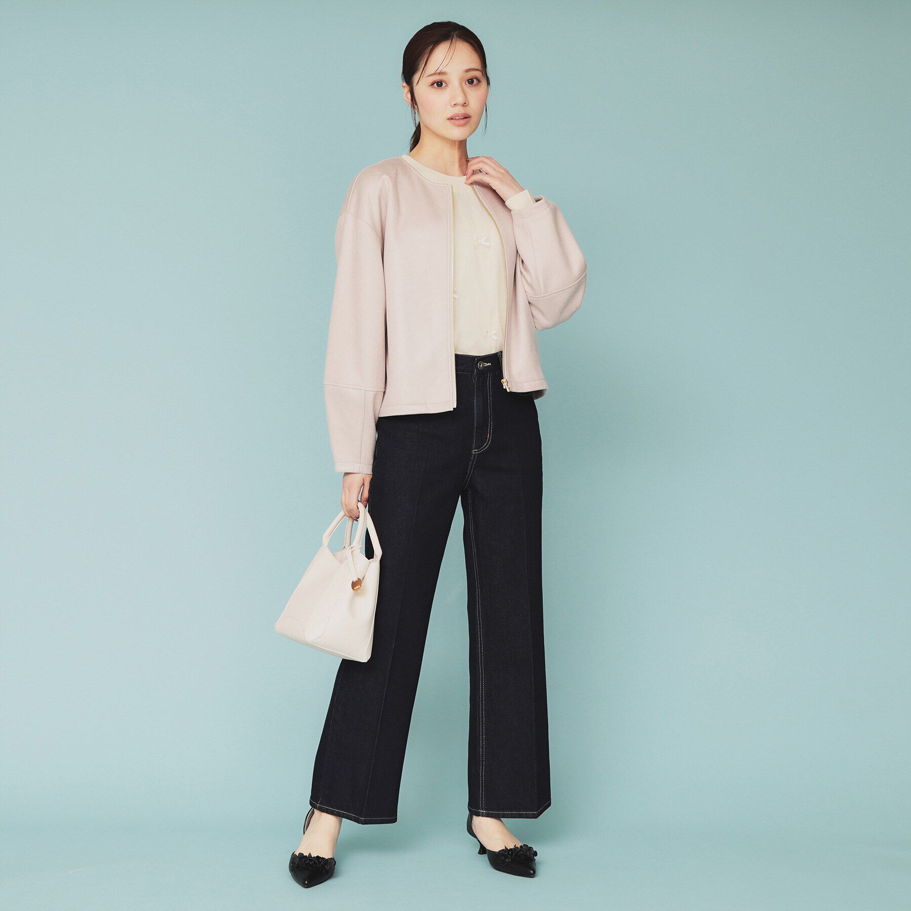 index「チュールレイヤードリボントップス【洗濯機洗い可】」|Tシャツ・カットソー|