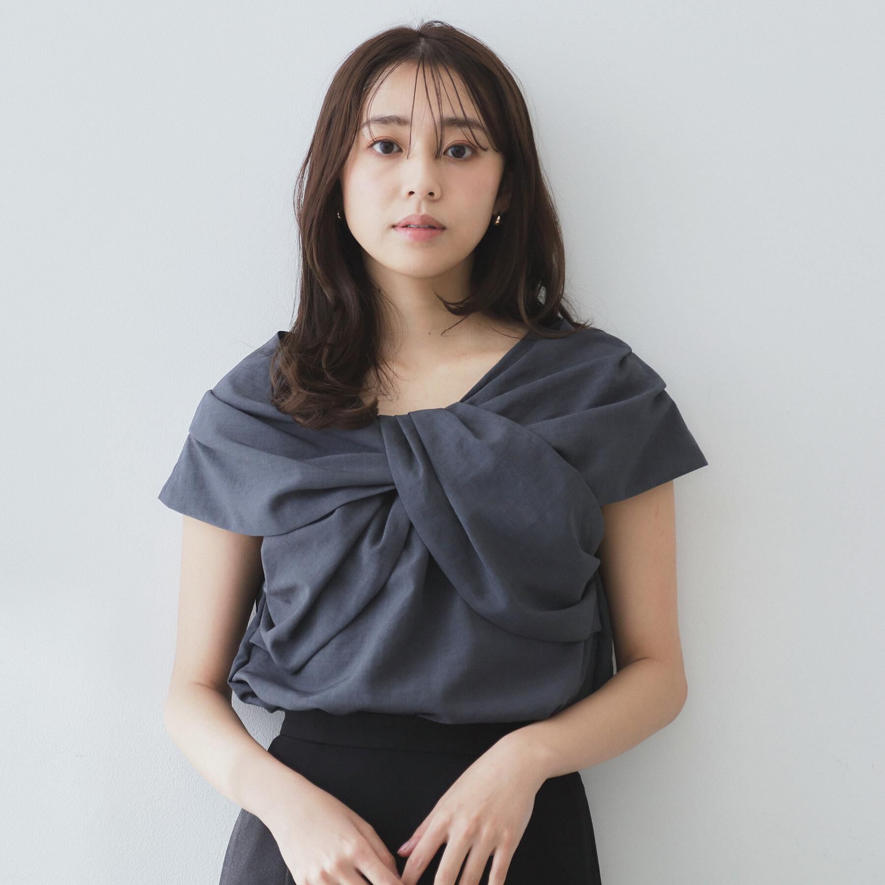 index「ビッグリボンショールブラウス【洗濯機洗い可/吸水速乾/防シワ/抗ピル/イージーアイロン】」|シャツ・ブラウス|