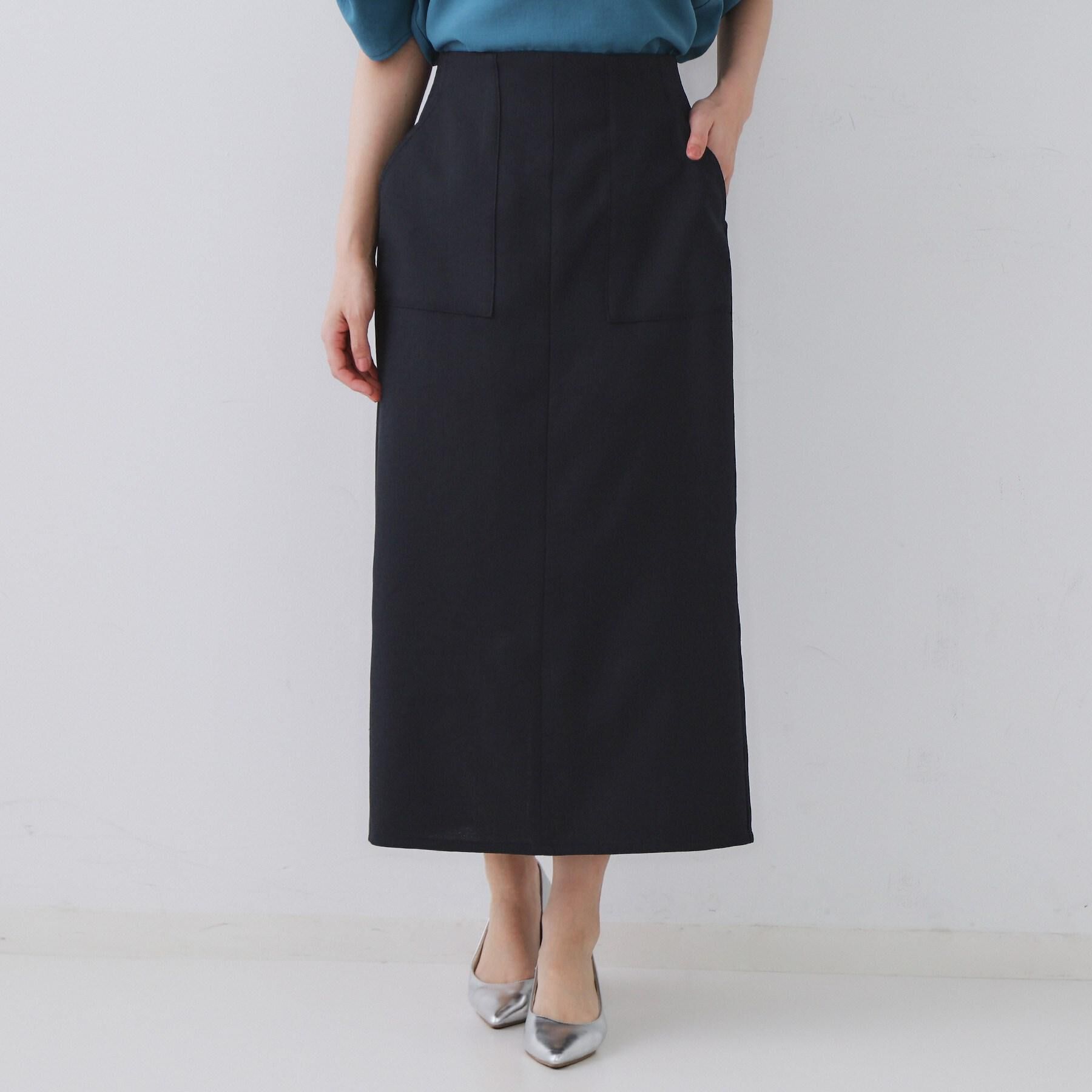 OPAQUE.CLIP「《美人百花掲載》ストレッチリネンライクタイトスカート【洗濯機洗い可】」|スカート|