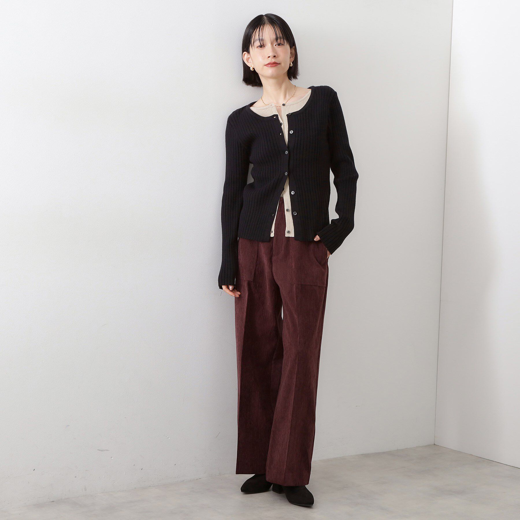 THE SHOP TK「【アンチピリング/静電気防止/洗える】ヘンリーレイヤードニット」|ニット・セーター|