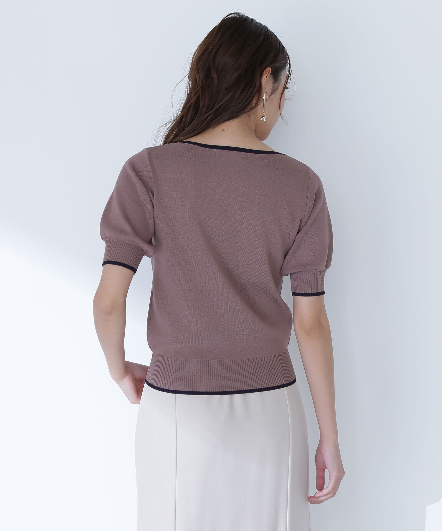  「バイカラーメタルポイントニット」|ニット・セーター|