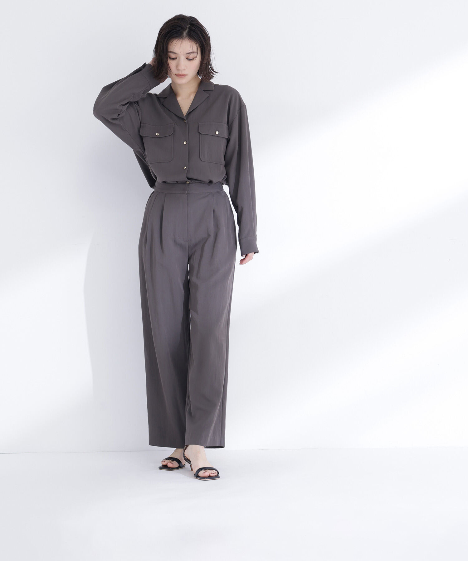  「ダブルポケットシャツ SETUP パンツ」|その他|チャコール1