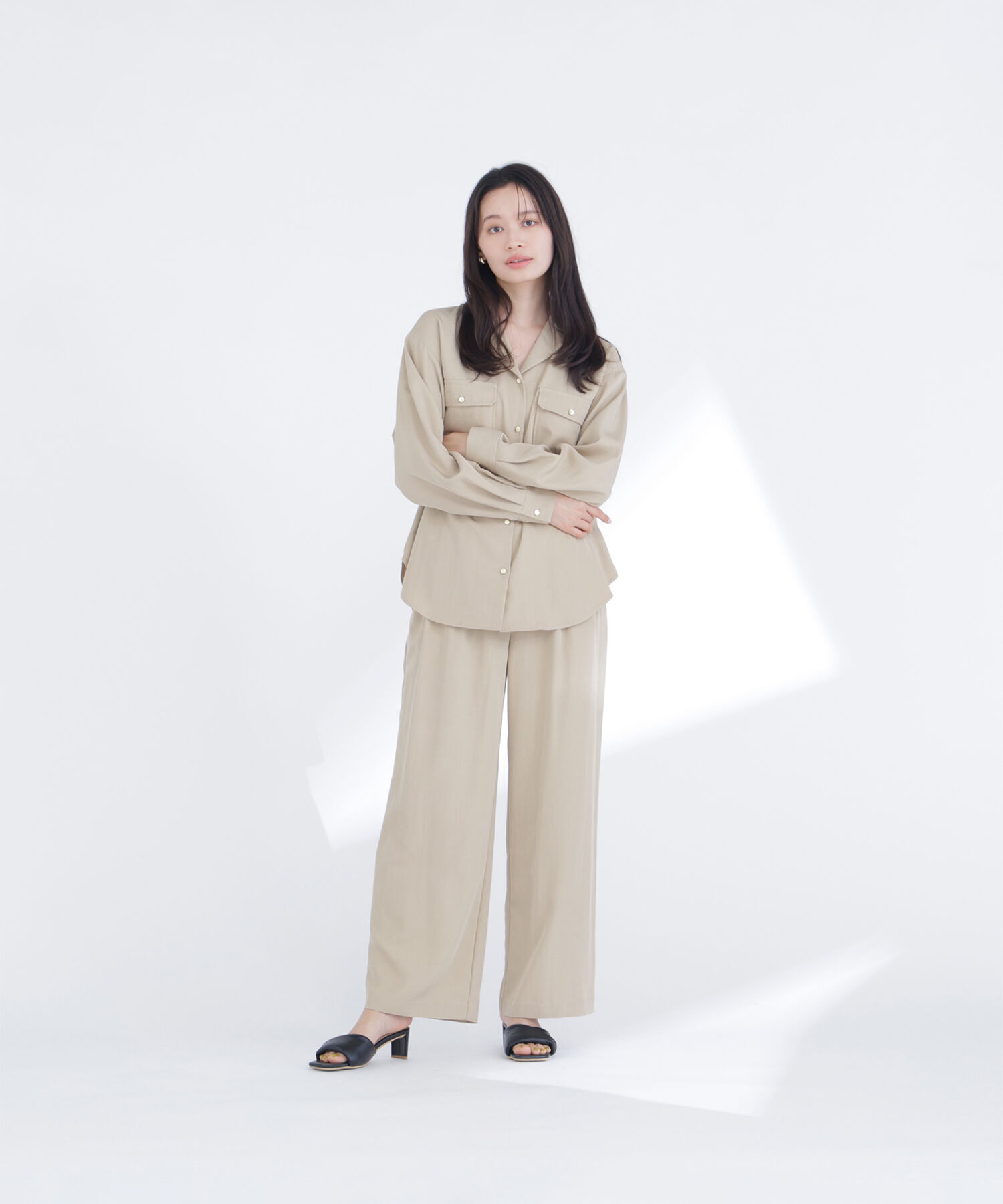  「ダブルポケットシャツ SETUP パンツ」|その他|ベージュ