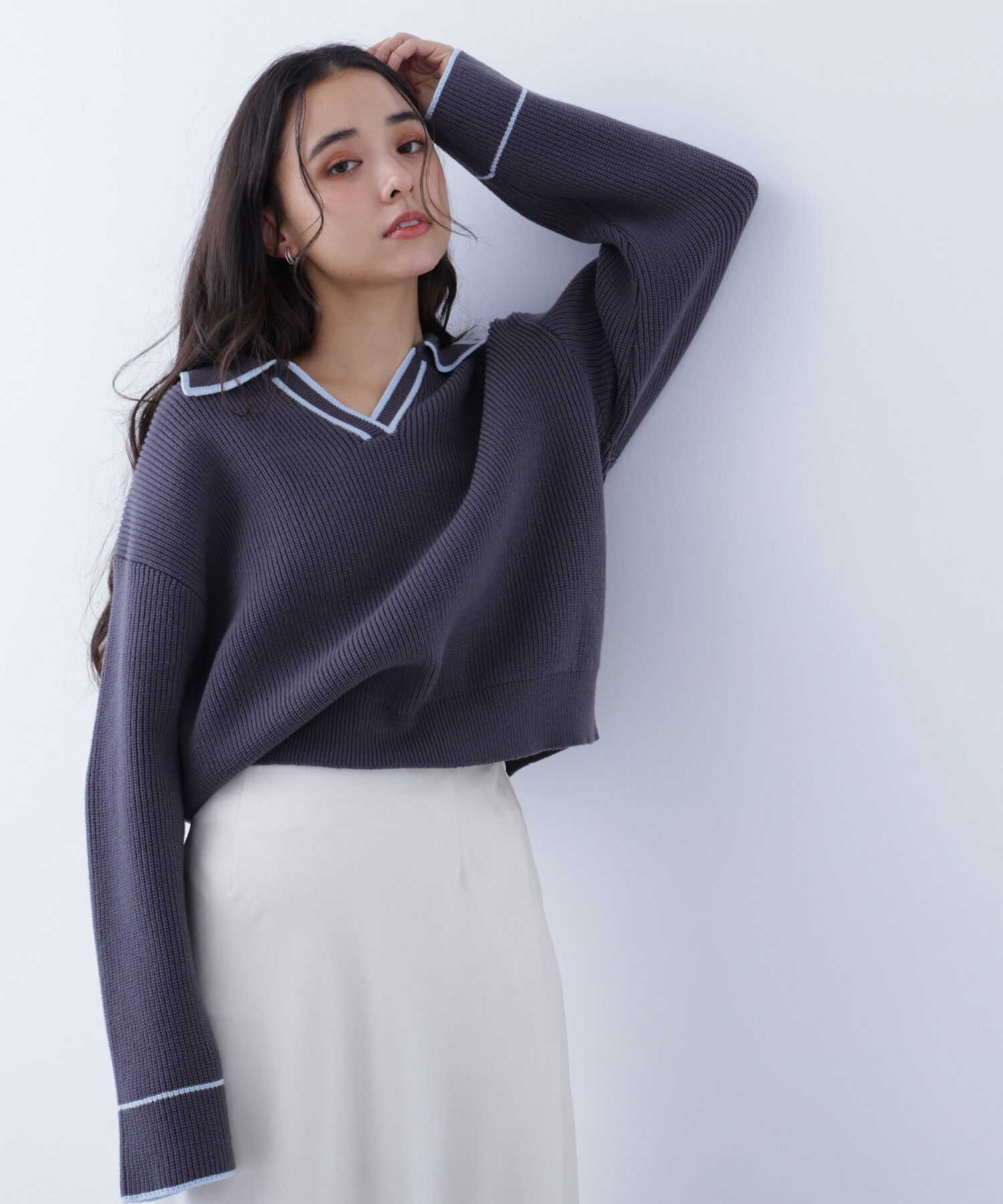  「〈N.〉ラインスキッパーニット」|ニット・セーター|