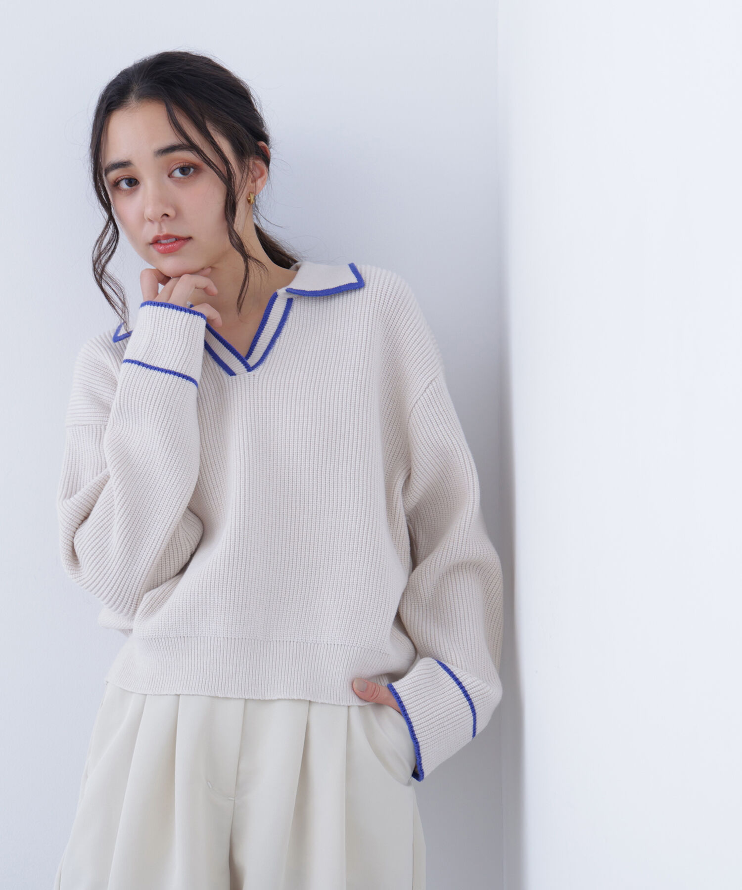  「〈N.〉ラインスキッパーニット」|ニット・セーター|