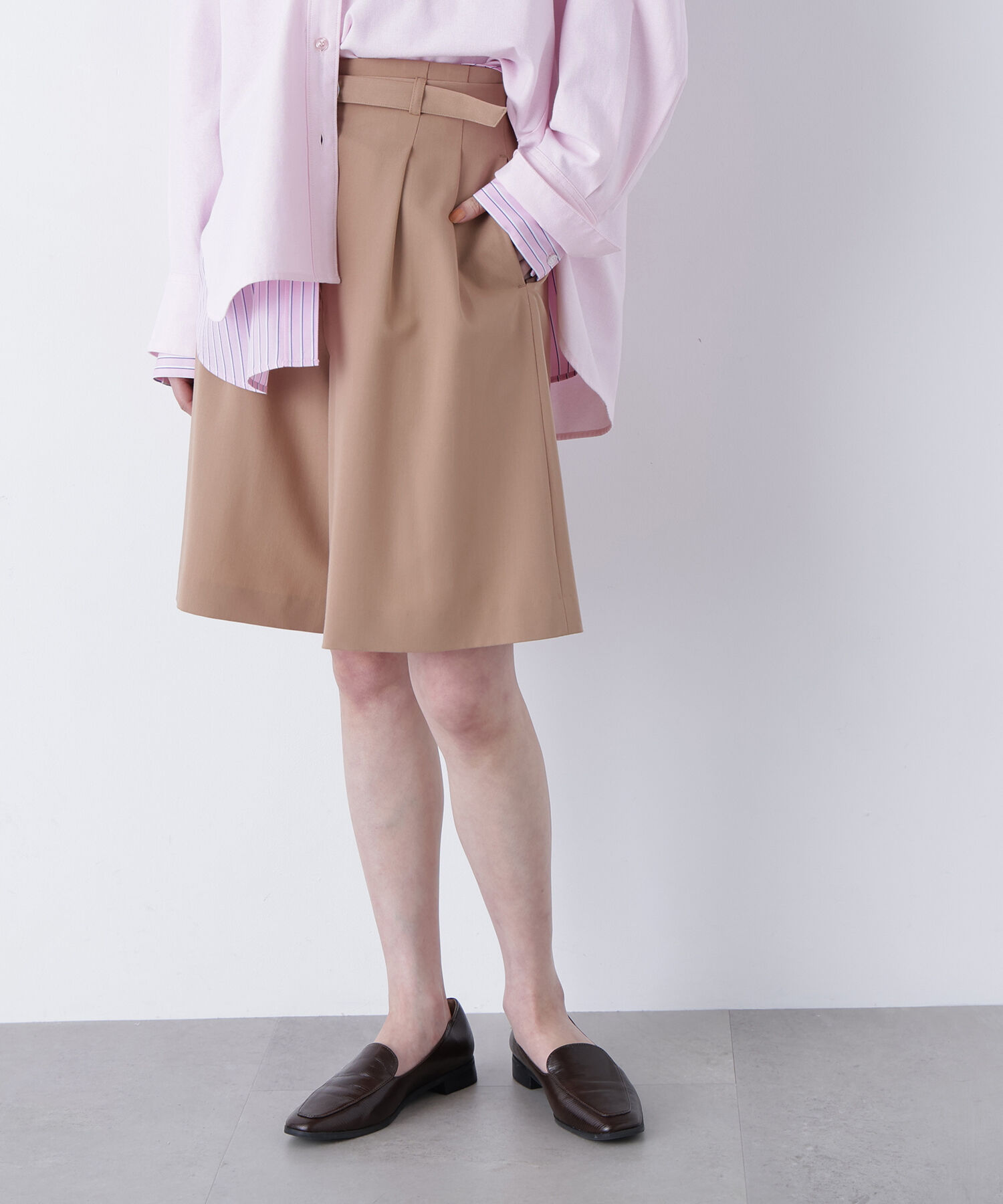  「〈N.〉ベルテッドショートパンツ」|その他|ベージュ