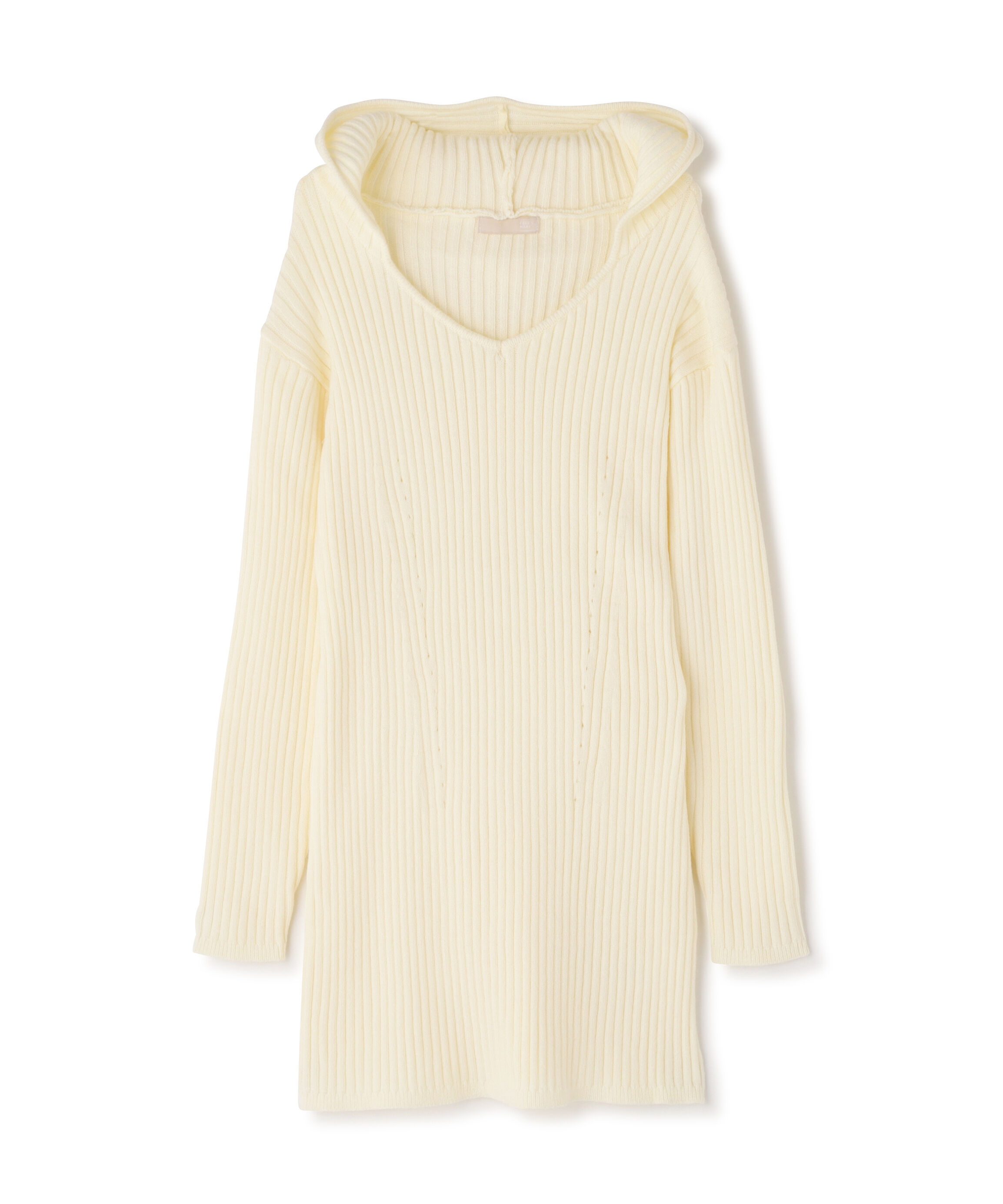  「フード付きニットミニワンピース」|ワンピース|