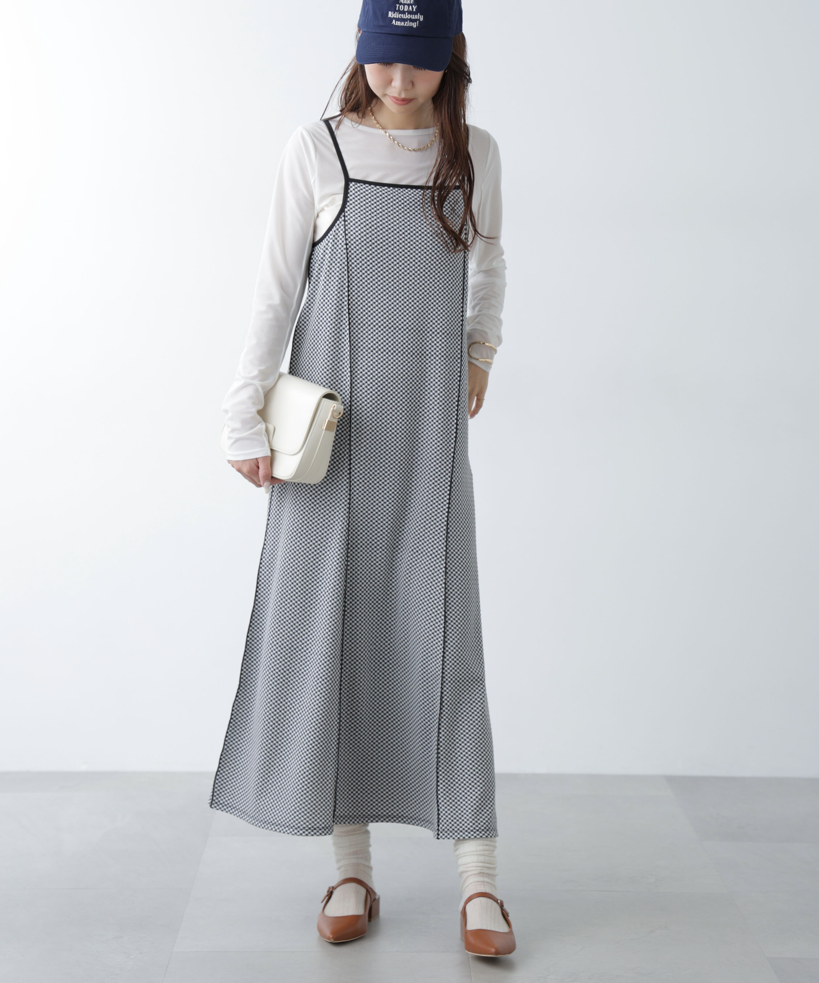  「パネルフレアキャミワンピース」|ワンピース|