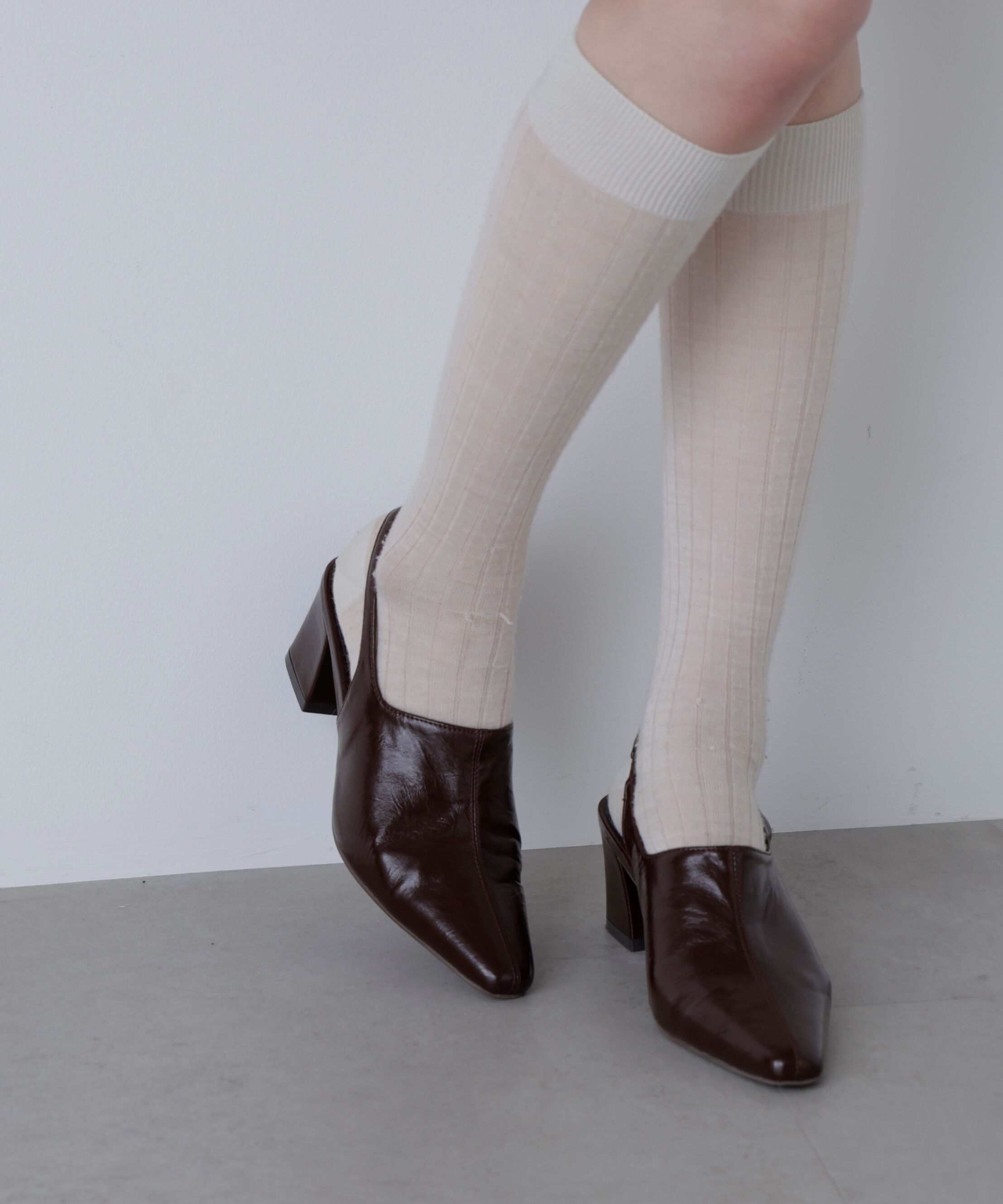  「バッグスリングパンプス」|その他|ブラウン