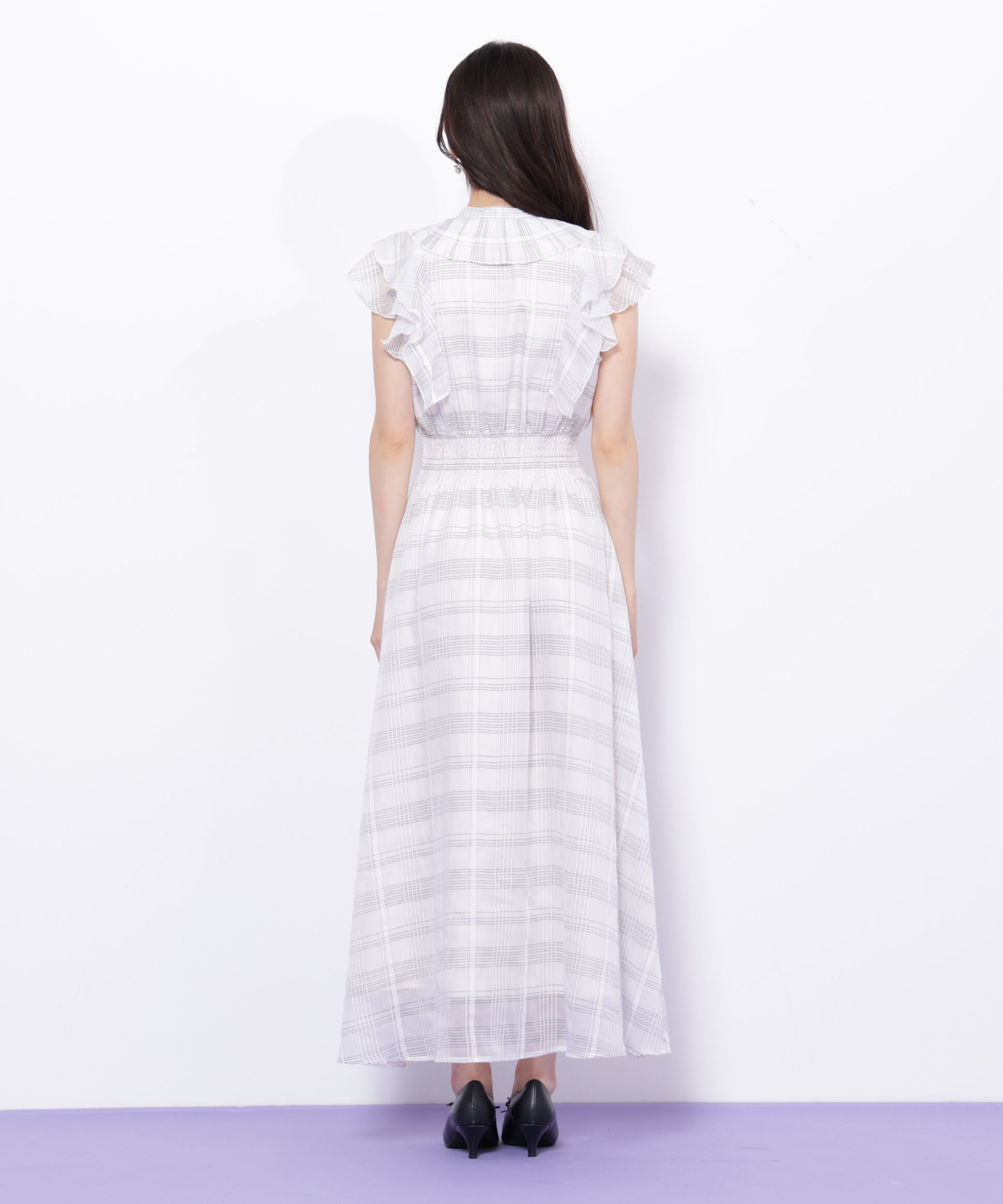  「シアープリーツフリルワンピース」|ワンピース|