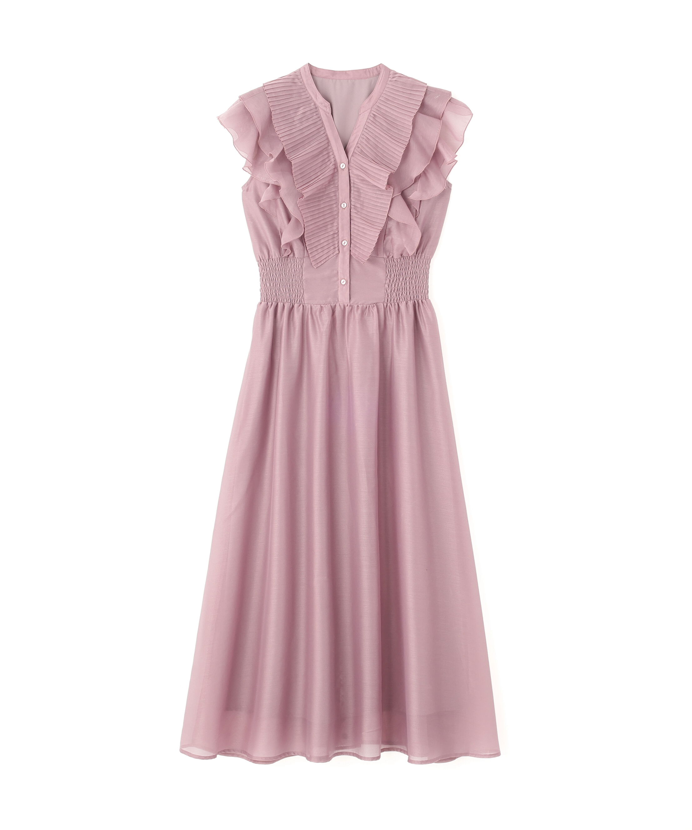  「シアープリーツフリルワンピース」|ワンピース|