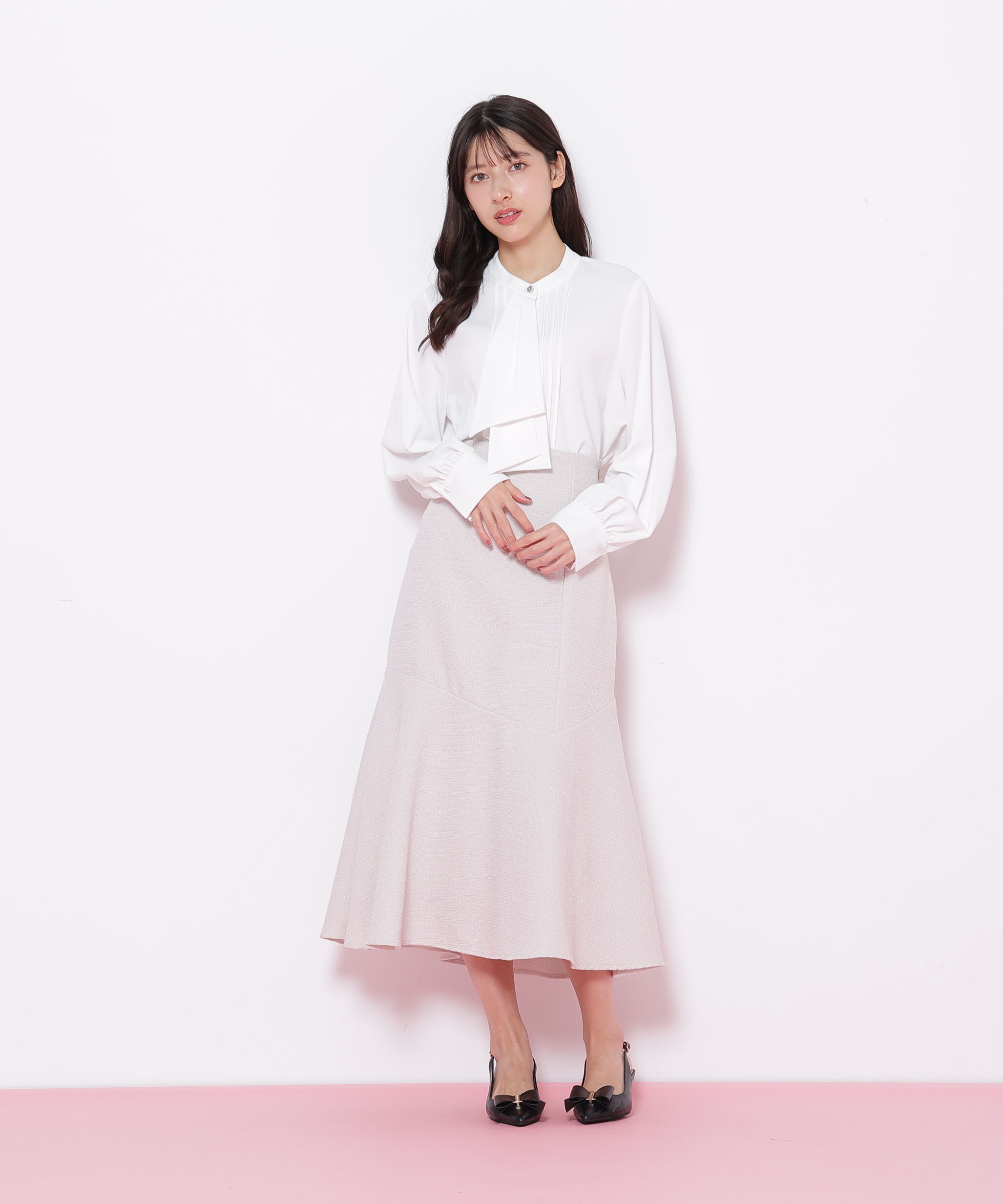  「ライトツイードフレアスカート」|スカート|