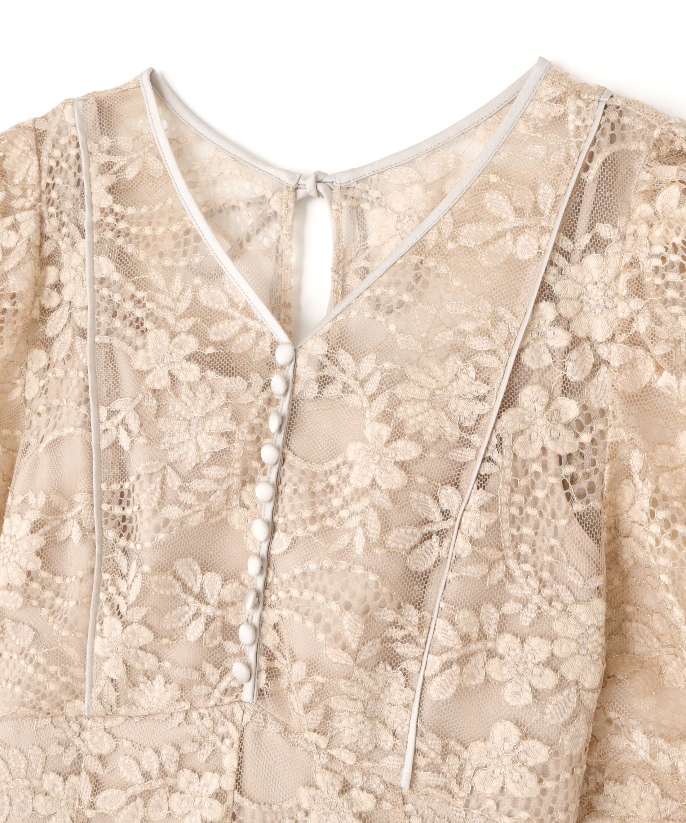  「ラメコードレースバイカラードレス」|ワンピース|