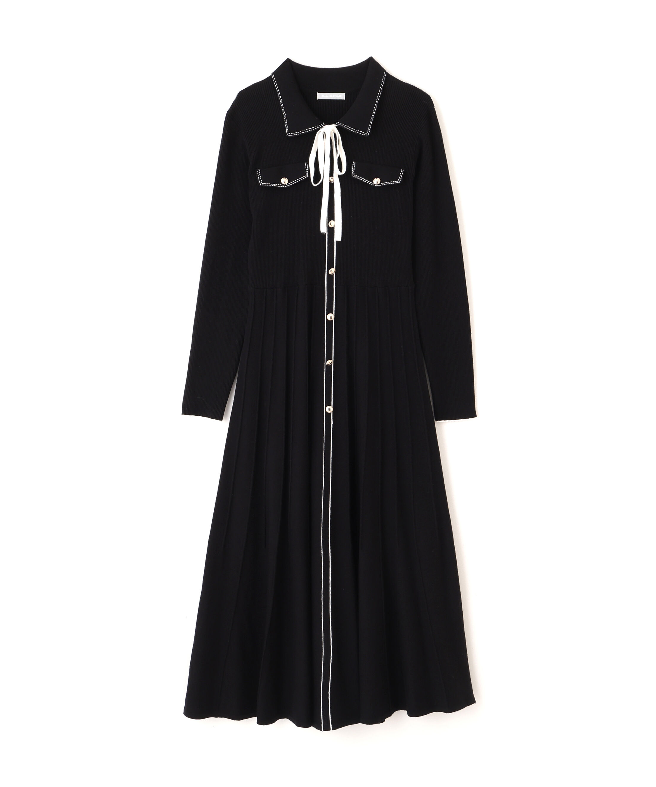  「ステッチカラーニットワンピース」|ワンピース|