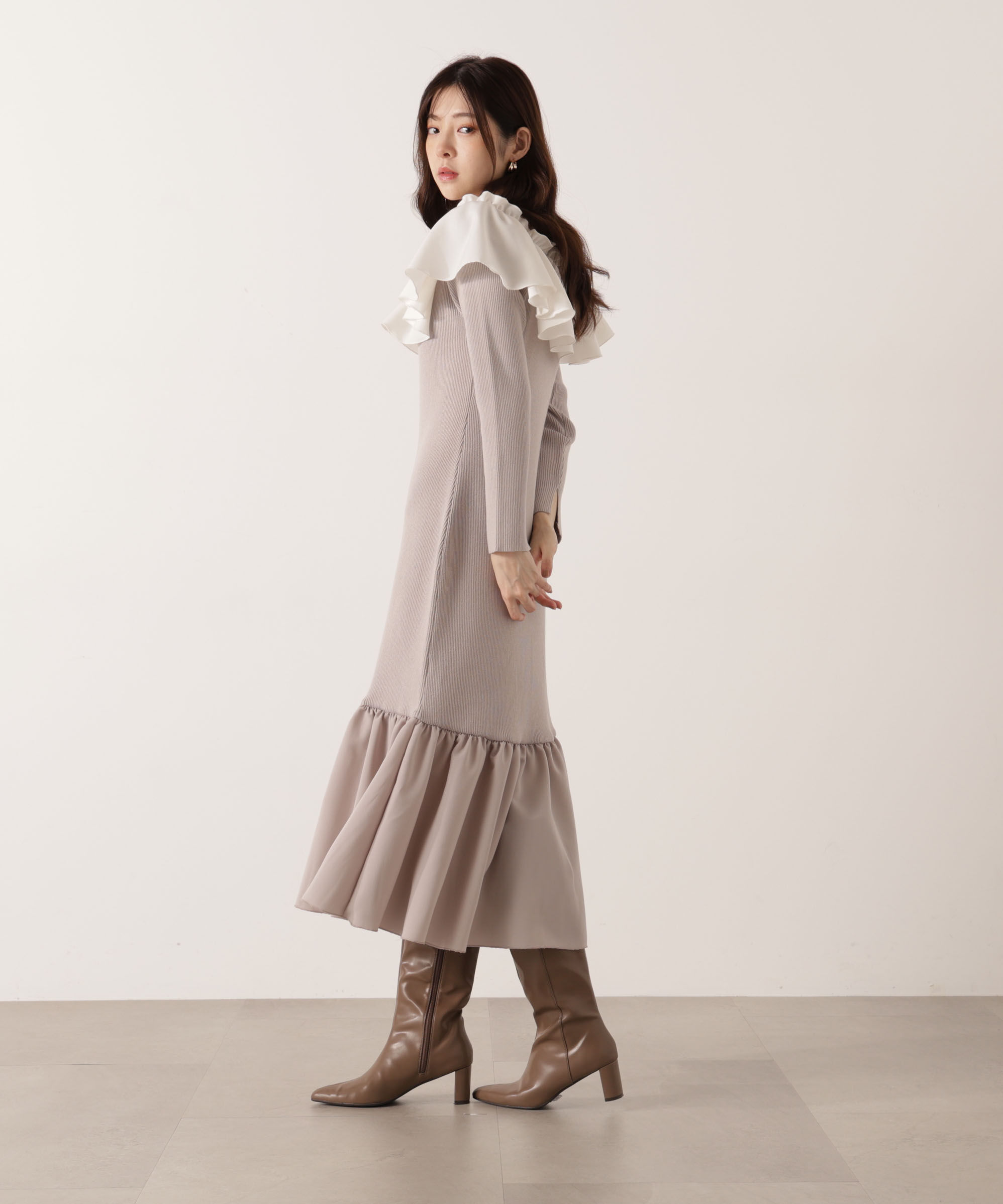 PROPORTION BODY DRESSING「2wayオフショルニットワンピース 25AW」|ワンピース|