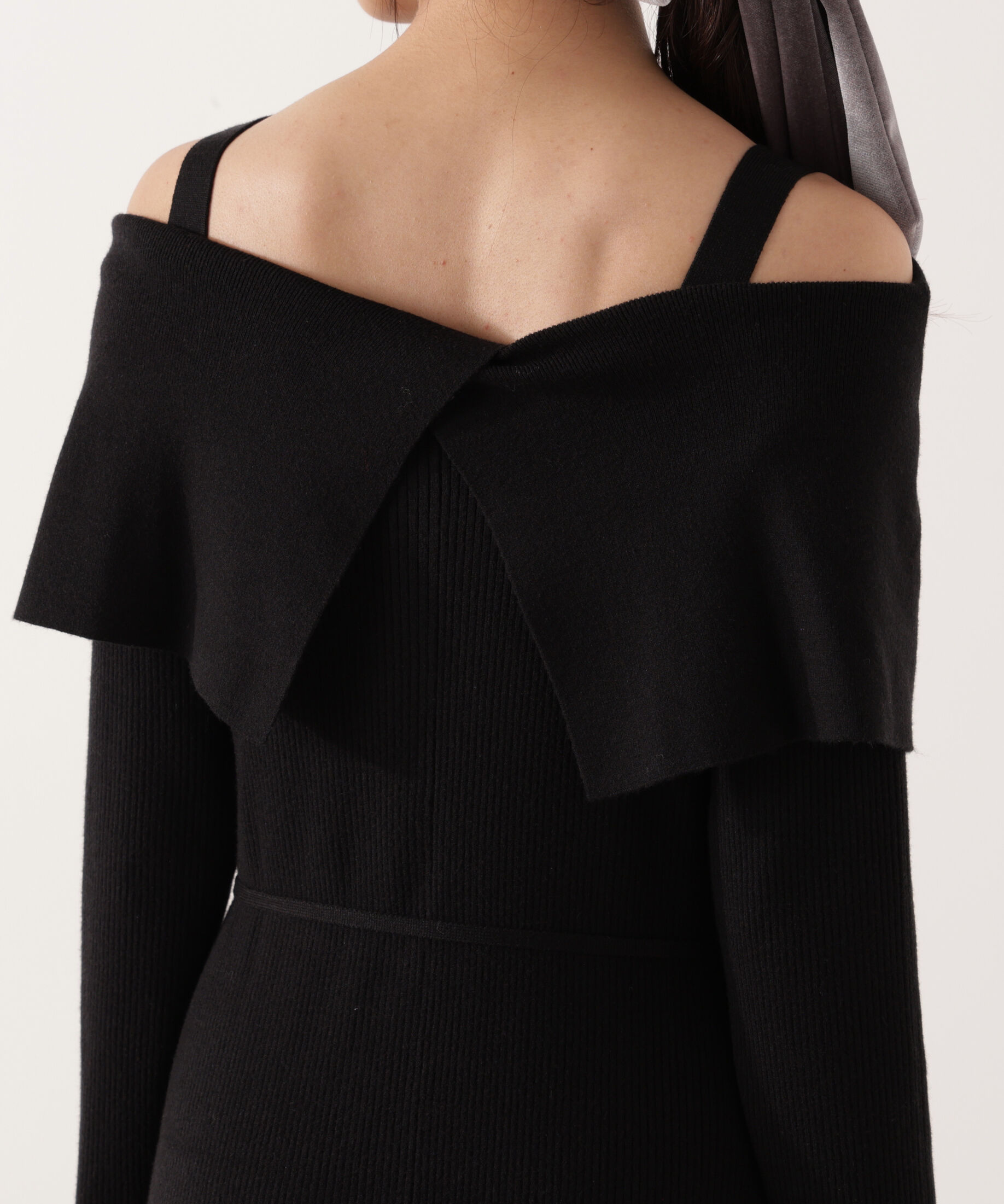 PROPORTION BODY DRESSING「オフショルリブニットワンピース 25AW」|ワンピース|
