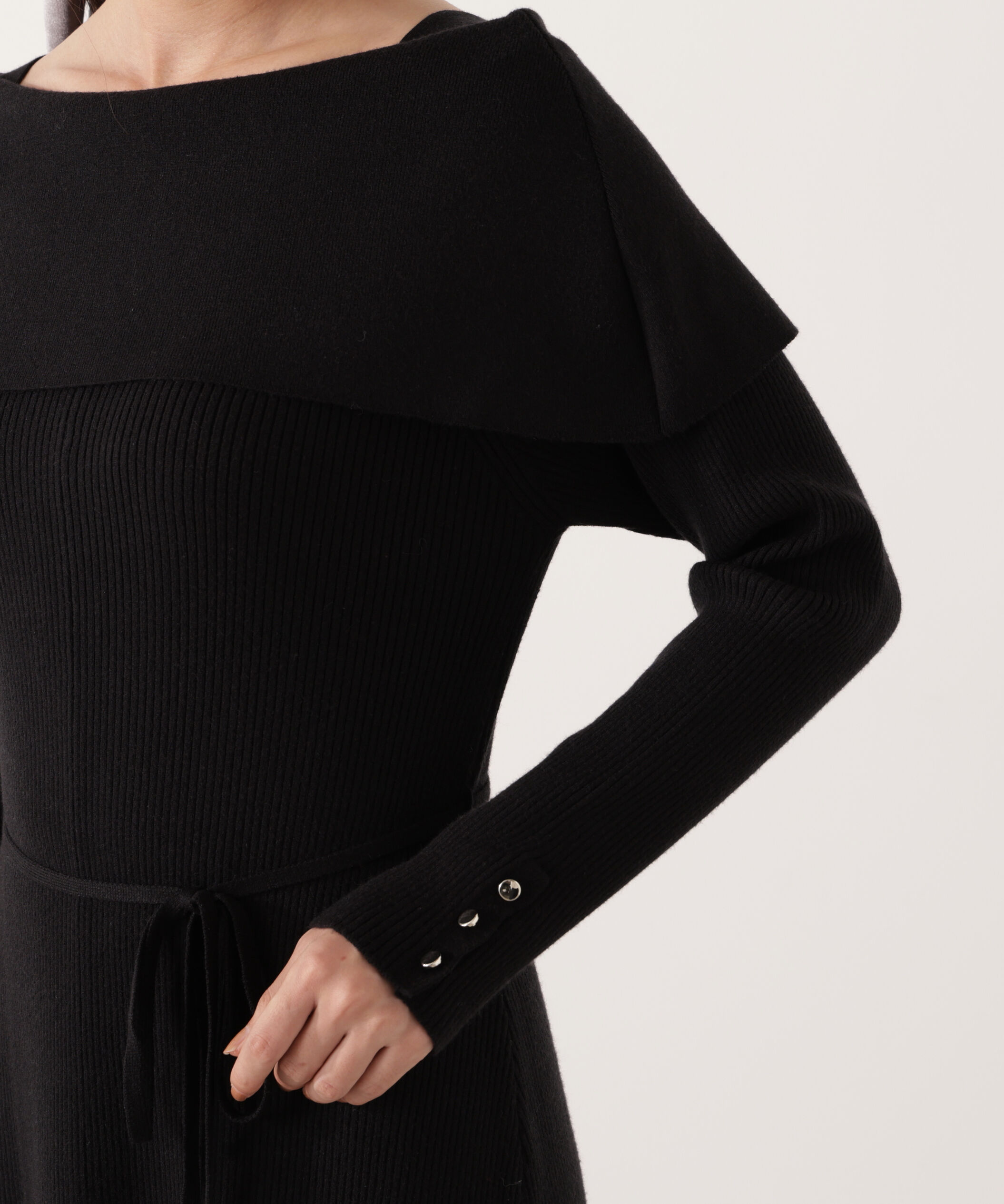 PROPORTION BODY DRESSING「オフショルリブニットワンピース 25AW」|ワンピース|