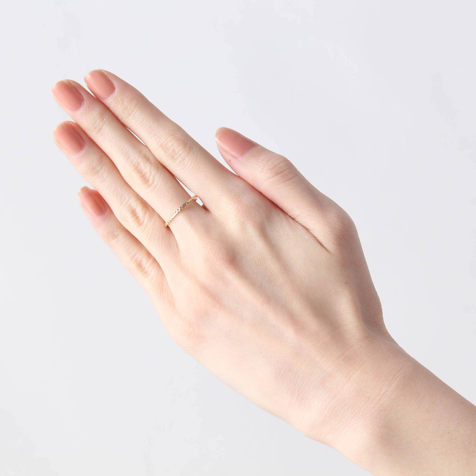 COCOSHNIK「カットワーク極光細 リング」|リング|