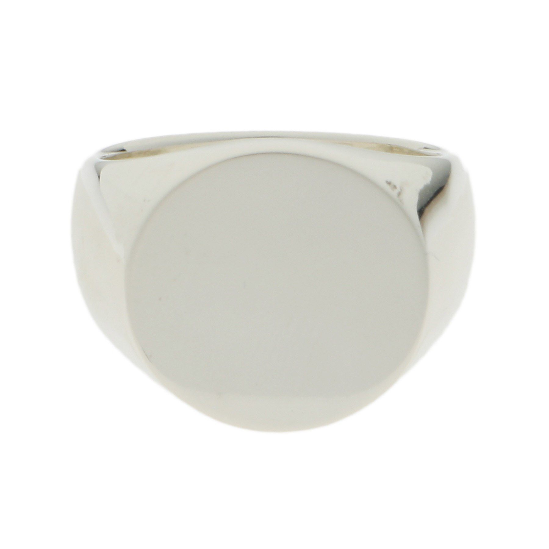 COCOSHNIK「シルバー ラウンド シグネット ピンキーリング」|リング|