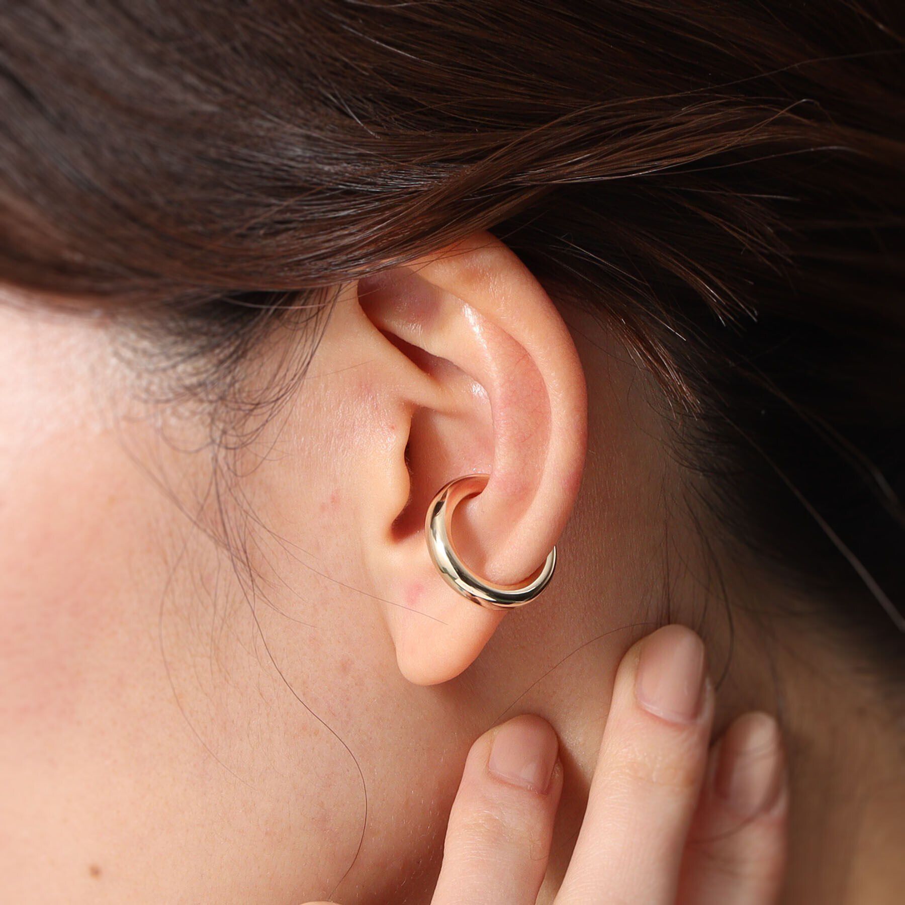 COCOSHNIK「K10丸線ボリューム イヤーカフ中」|イヤリング|