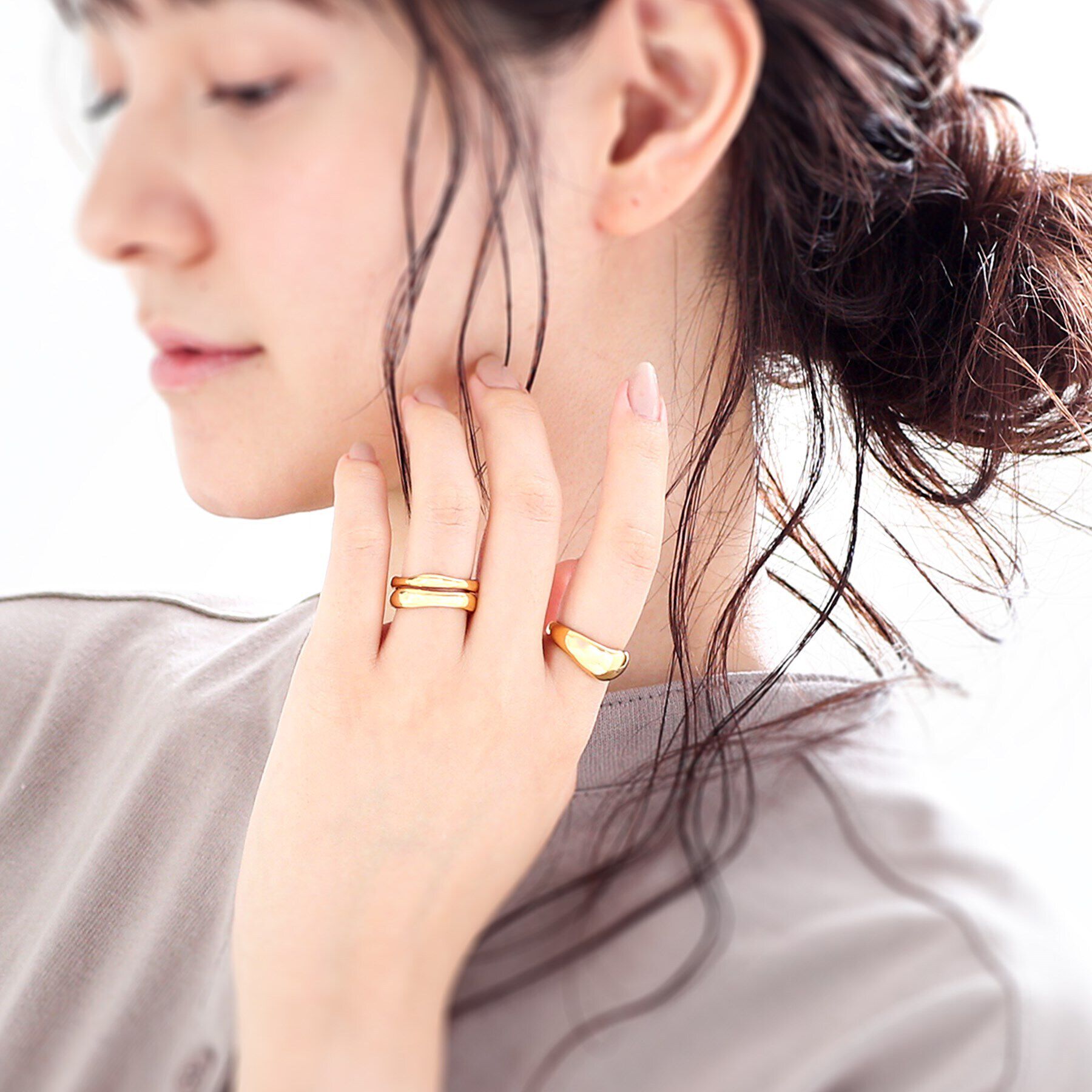 COCOSHNIK ONKITSCH「シルバー ニュアンスリングM GP」|リング|