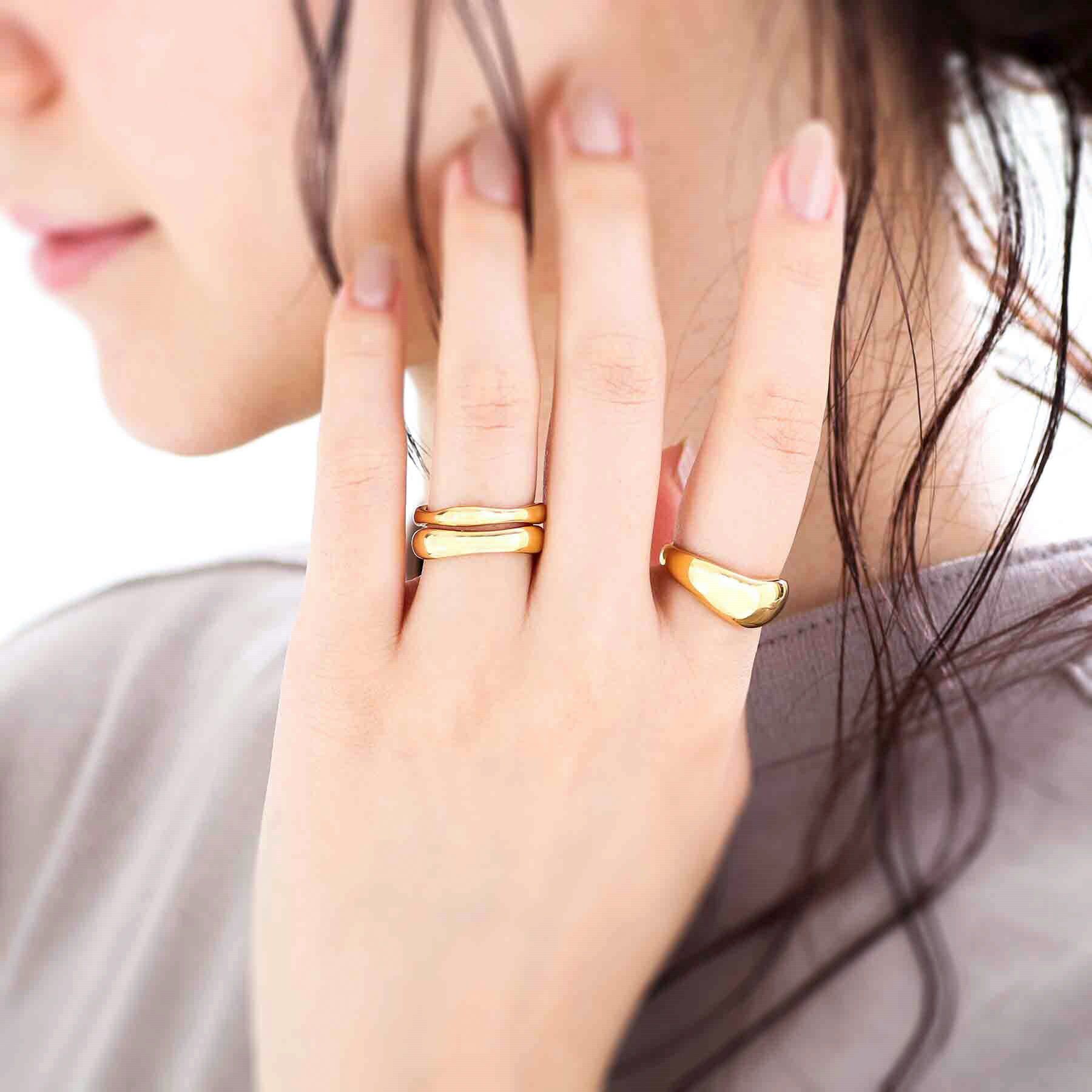 COCOSHNIK ONKITSCH「シルバー ニュアンスリングM GP」|リング|