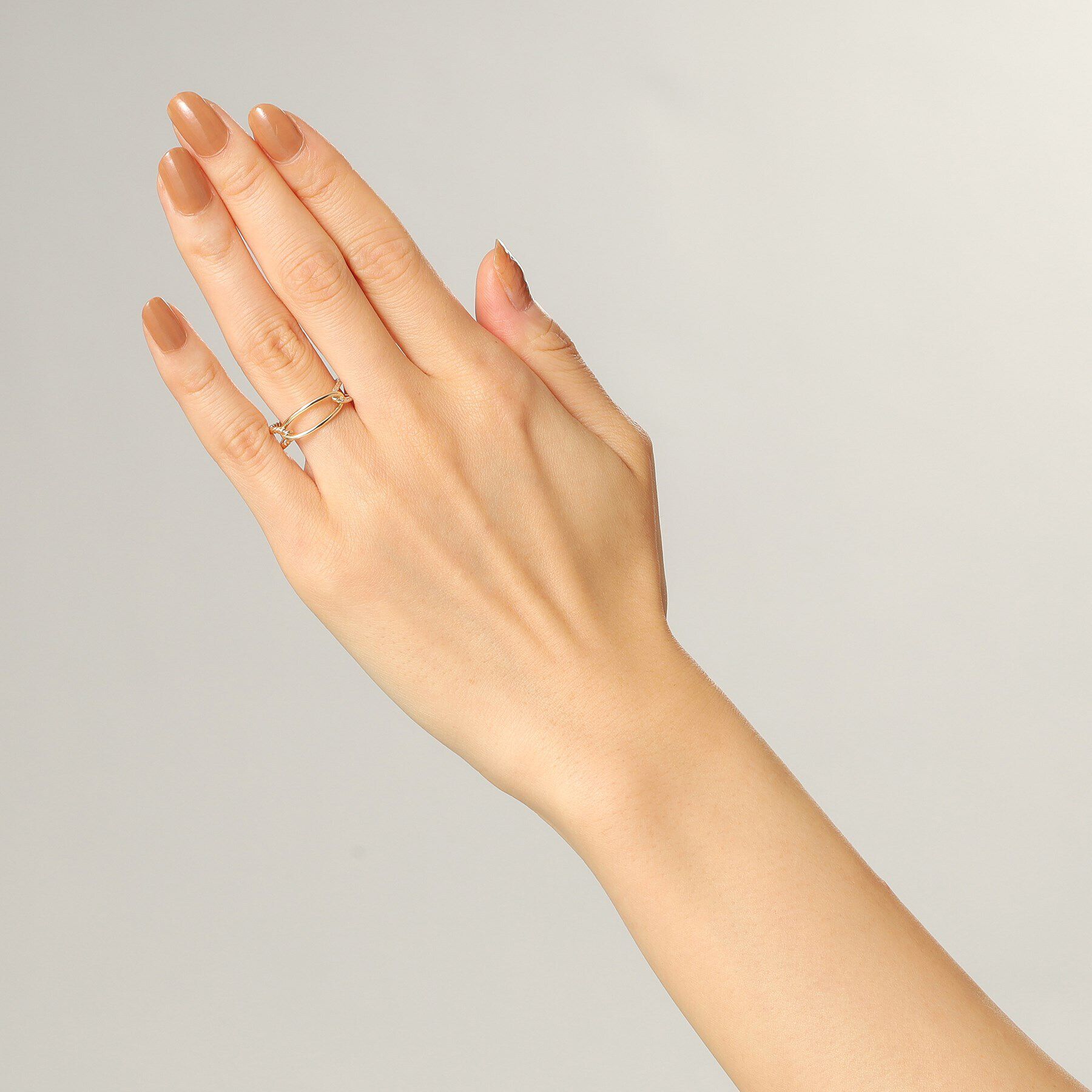 COCOSHNIK「K10ダイヤモンド ロープPCチェーン リング」|リング|