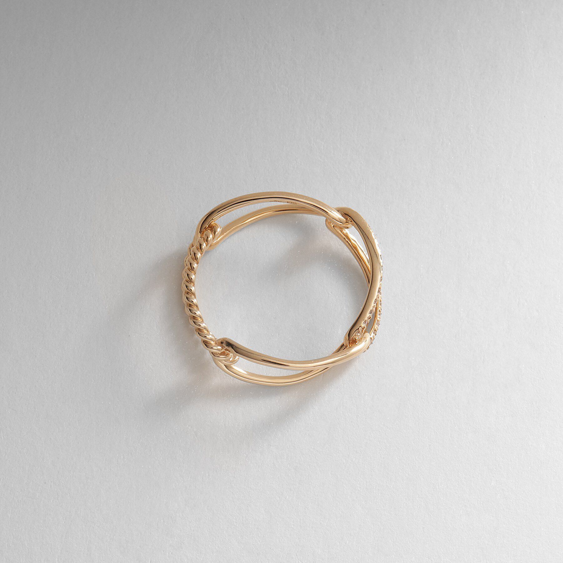 COCOSHNIK「K10ダイヤモンド ロープPCチェーン リング」|リング|