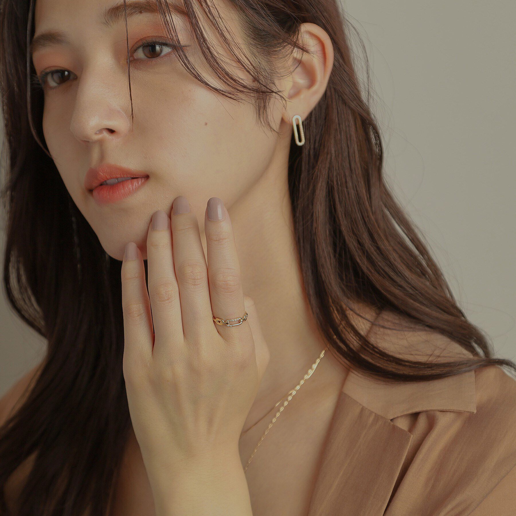 COCOSHNIK「K10ダイヤモンド PCモチーフアシンメトリー リング」|リング|