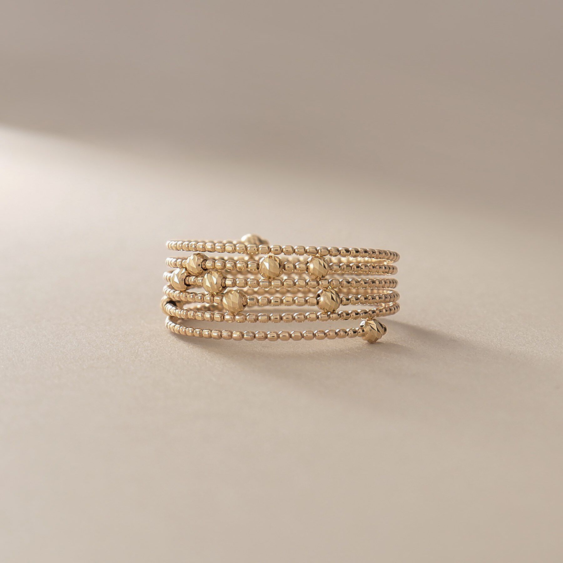 COCOSHNIK「K10ハニーカットボール形状記憶 リング大（15号、18号）」|リング|