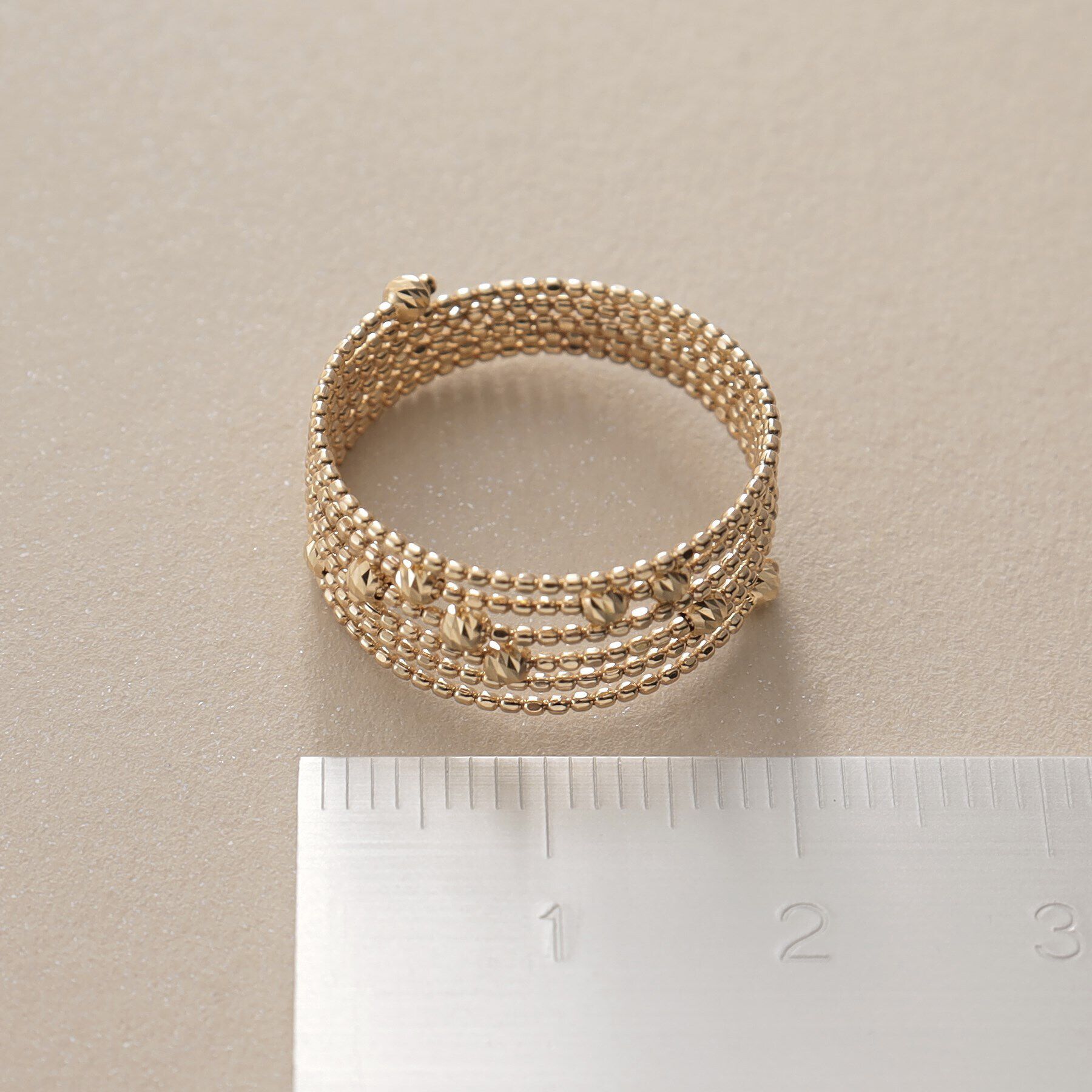 COCOSHNIK「K10ハニーカットボール形状記憶 リング大（15号、18号）」|リング|