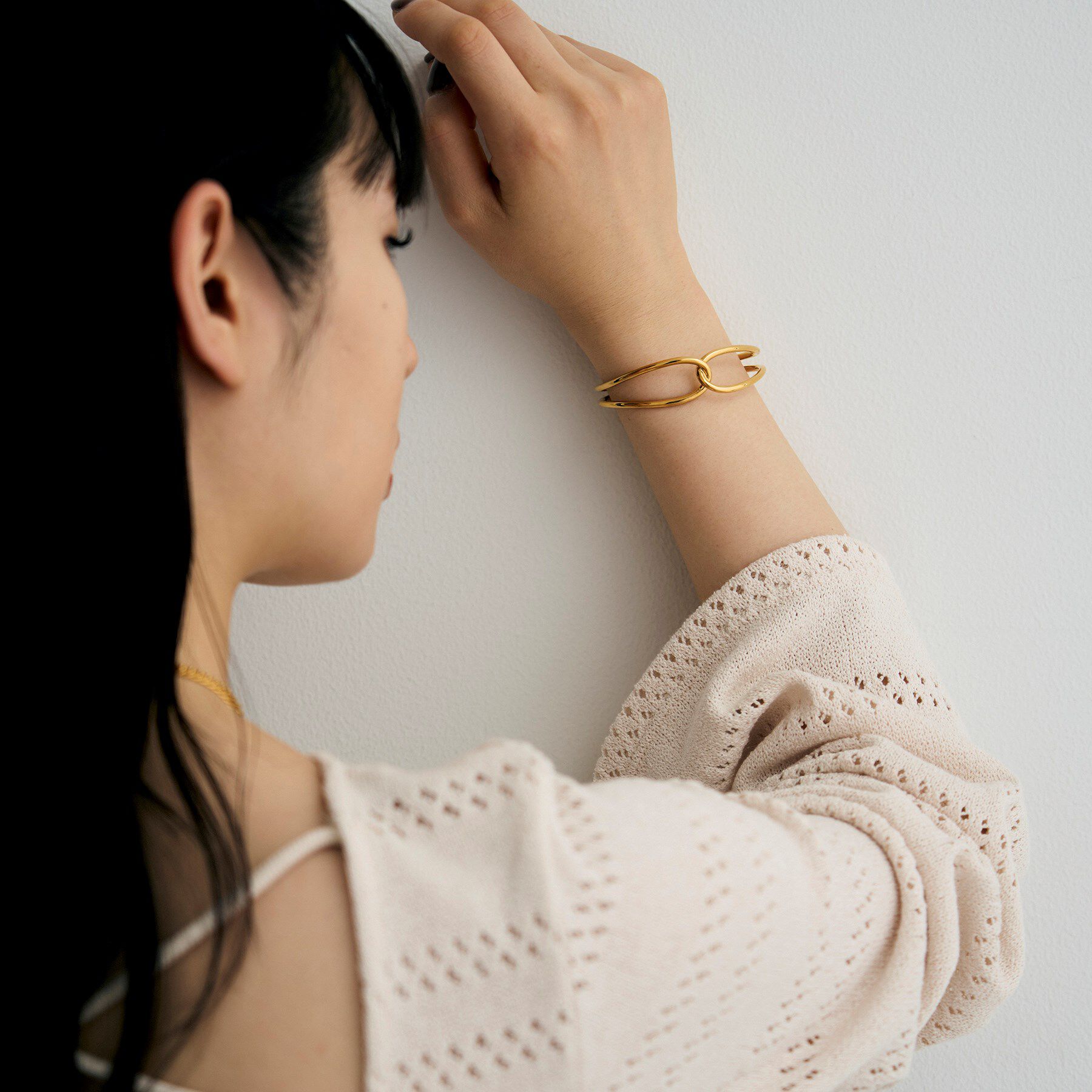 COCOSHNIK ONKITSCH「シルバー ワンストロークノットバングル GP」|ブレスレット・バングル|