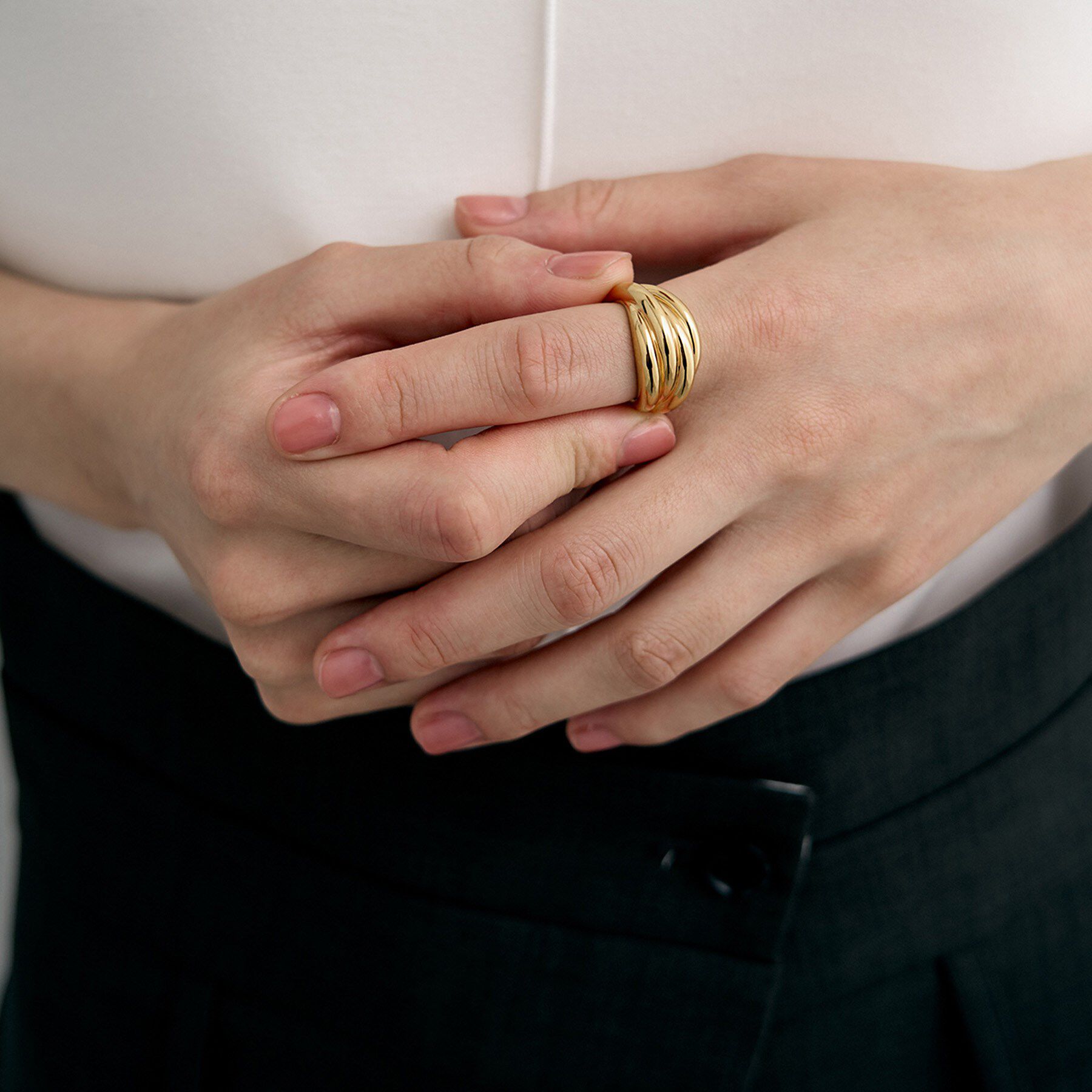 COCOSHNIK ONKITSCH「シルバー タングルドドームリング GP」|リング|