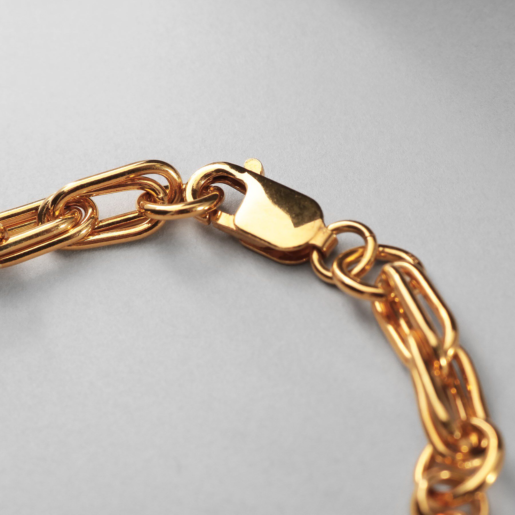 COCOSHNIK ONKITSCH「シルバー ミックスチェーン ダブルリンクブレスレット GP」|ブレスレット・バングル|