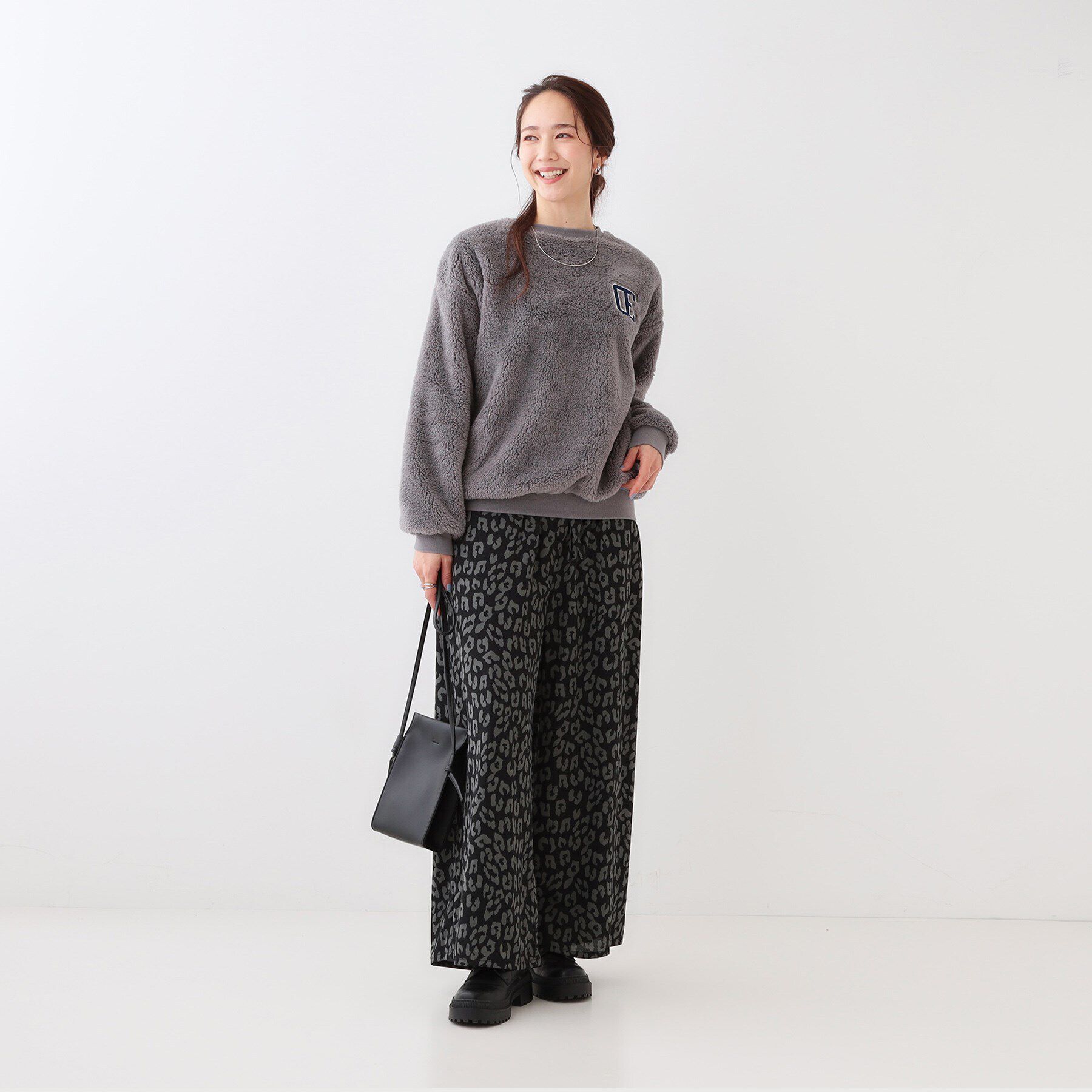 SHOO･LA･RUE「【洗える/S-LL】毛布に包まれているような着心地 やわらかボアトップス」|Tシャツ・カットソー|